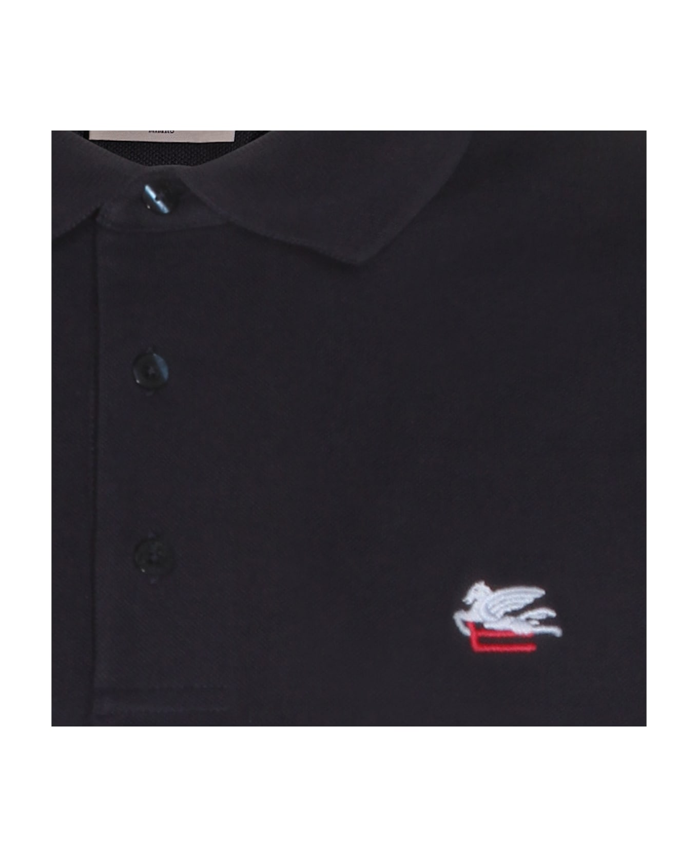 Etro Navy Cotton Polo Shirt
