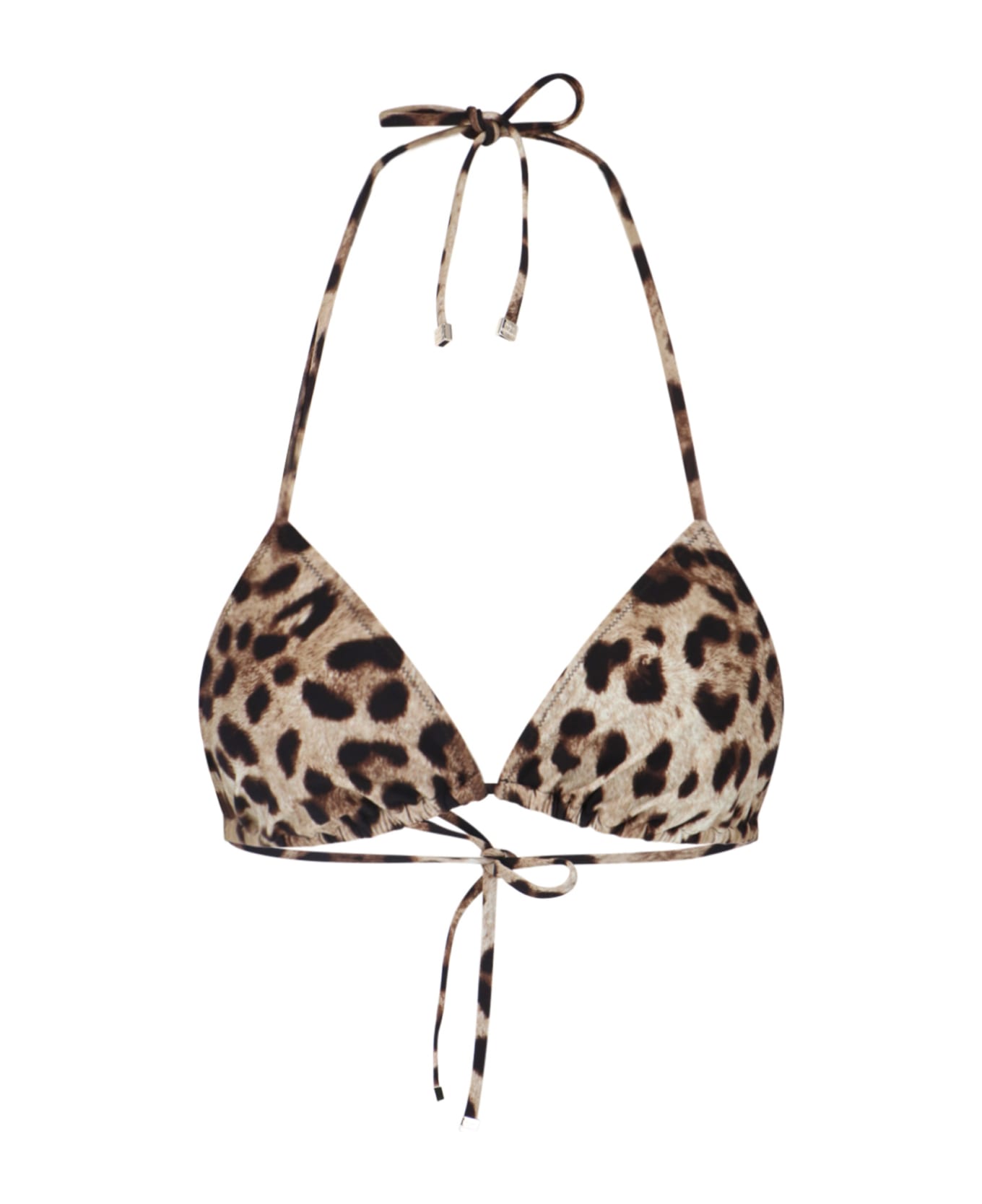 Dolce & Gabbana Animal Print Bikini Top - Brown 水着