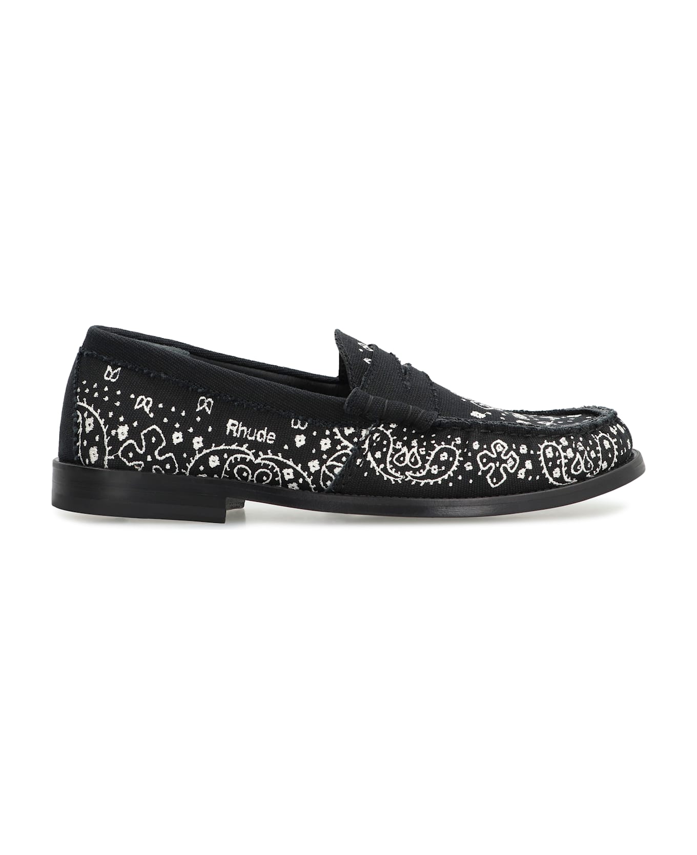 Rhude Bandana Loafers - black