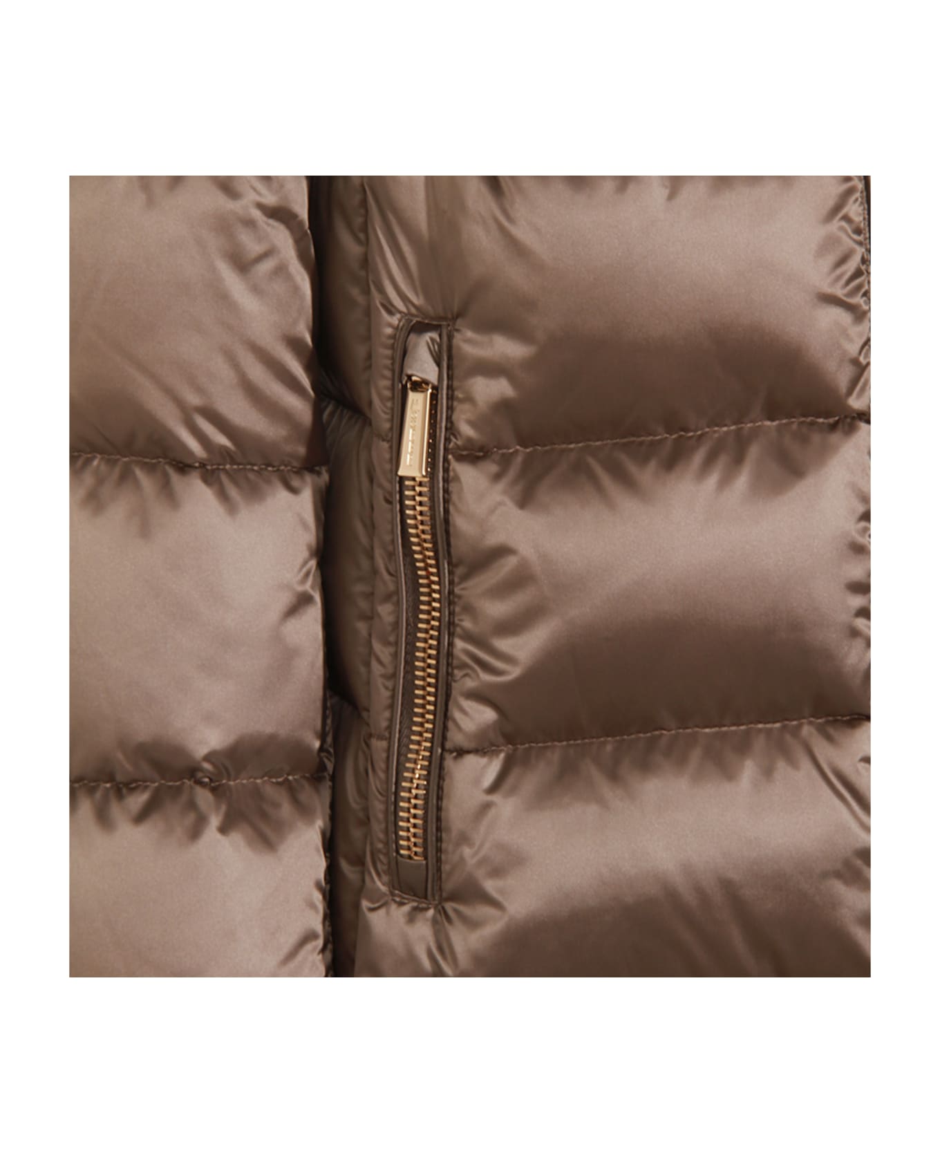 Moorer Beige Dorado Down Jacket - Silver