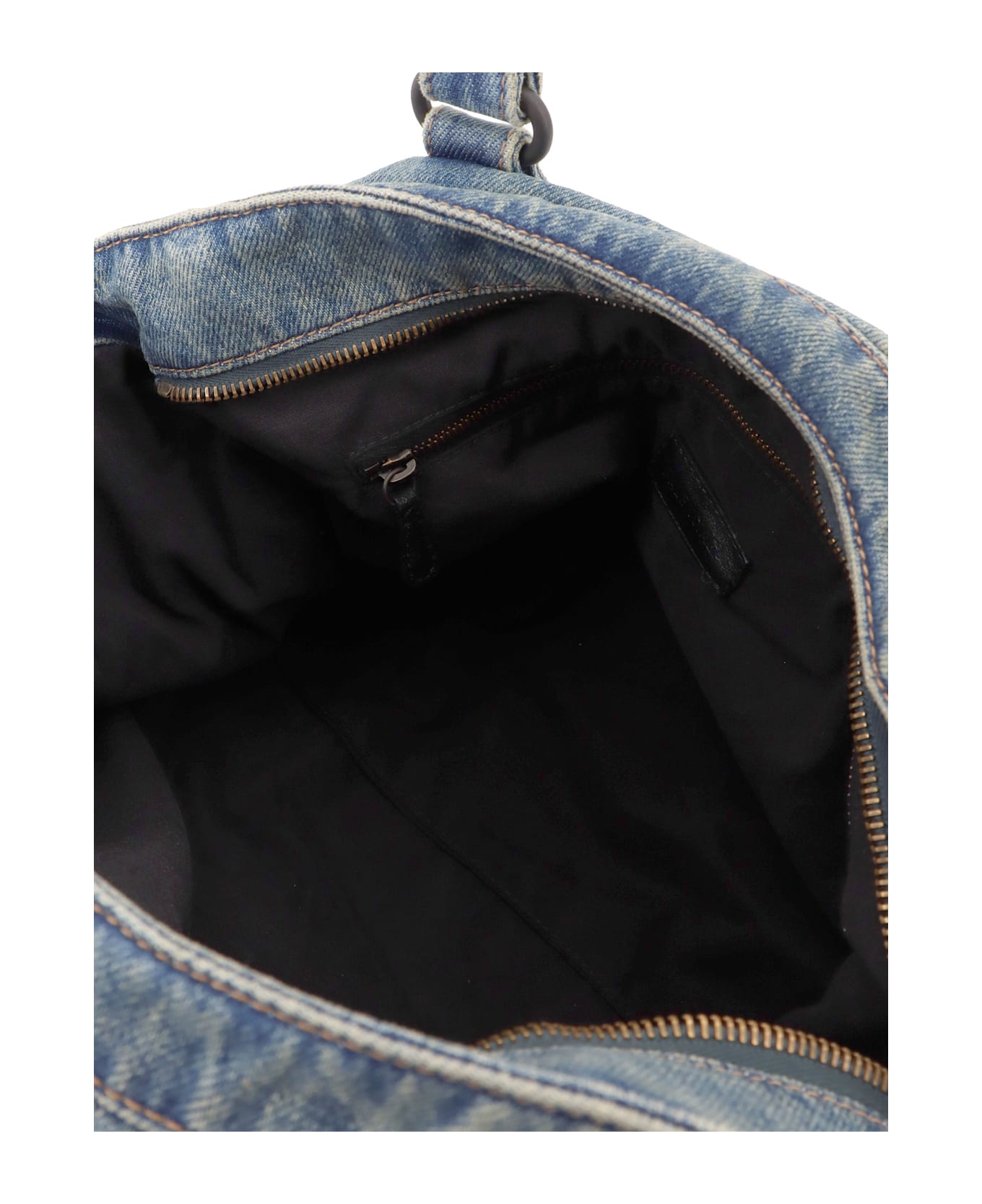 Balenciaga Le City Medium Denim Shoulder Bag - Blue