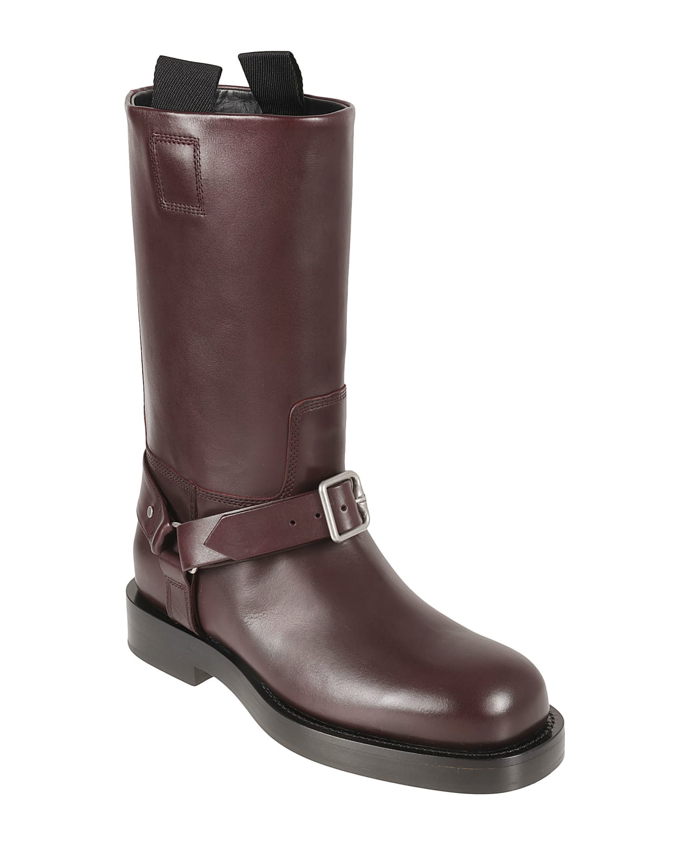 Burberry Saddle Boots - Aubergine