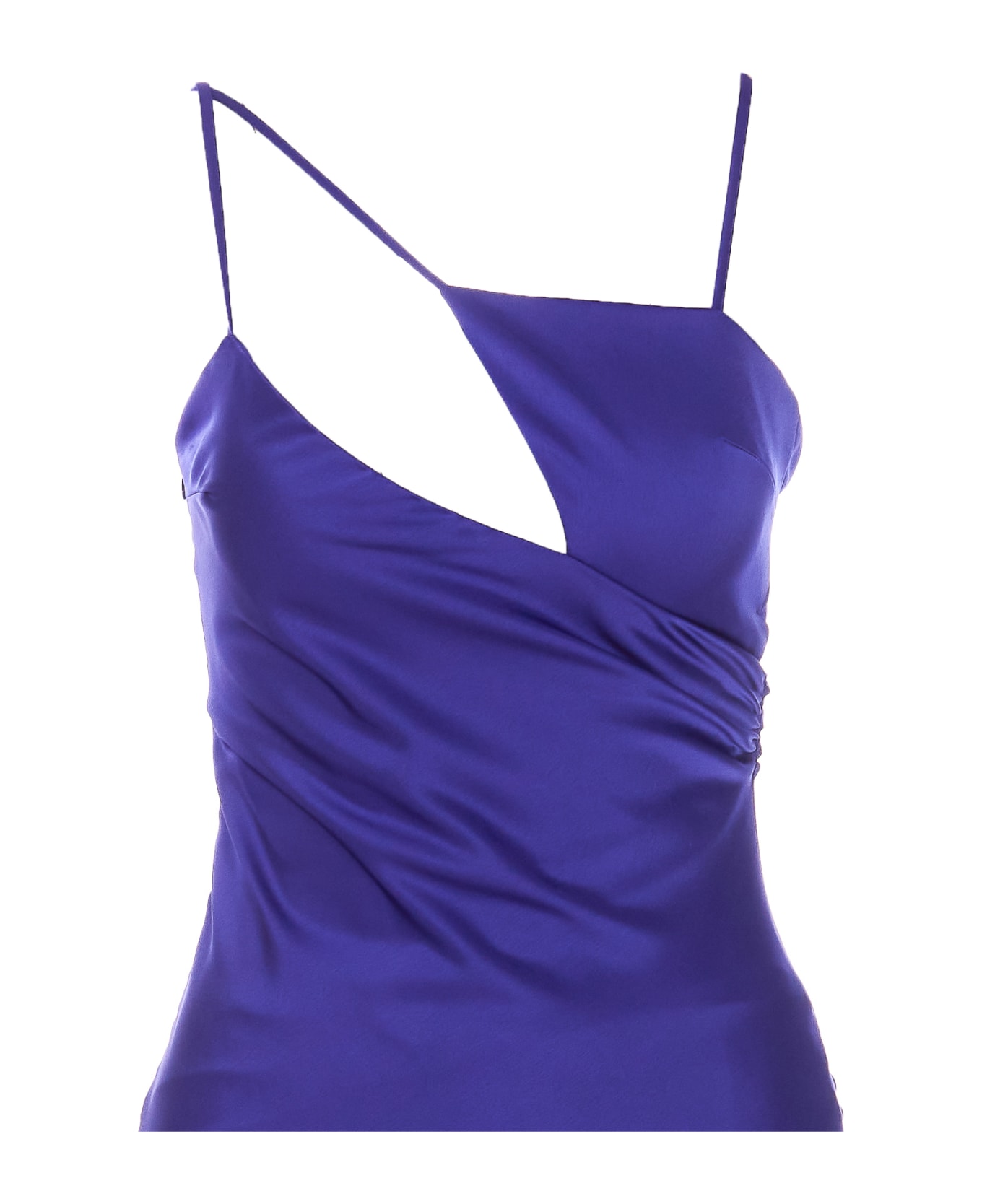 The Attico Melva Asymmetric Long Dress - violet ワンピース＆ドレス