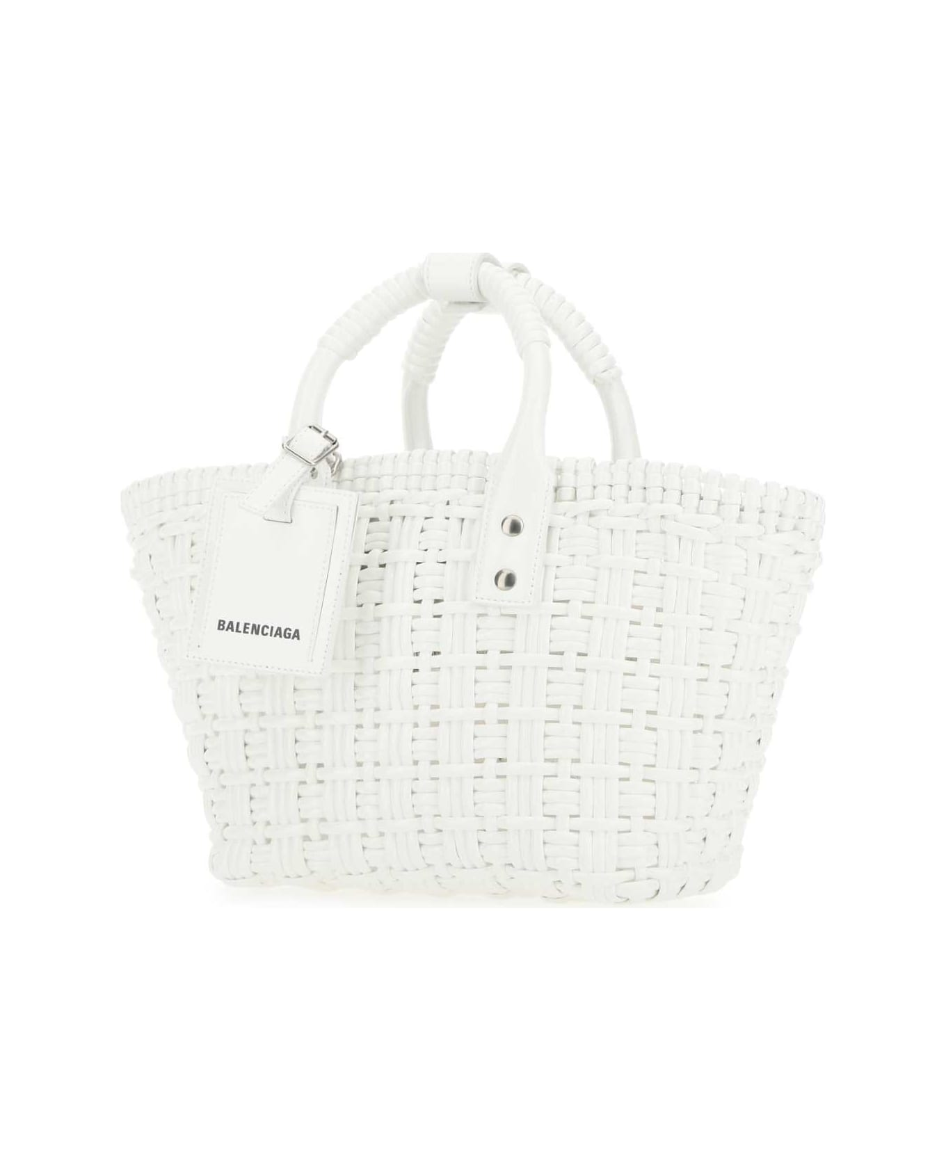 Balenciaga White Synthetic Leather Bistro Xs Handbag - 9000