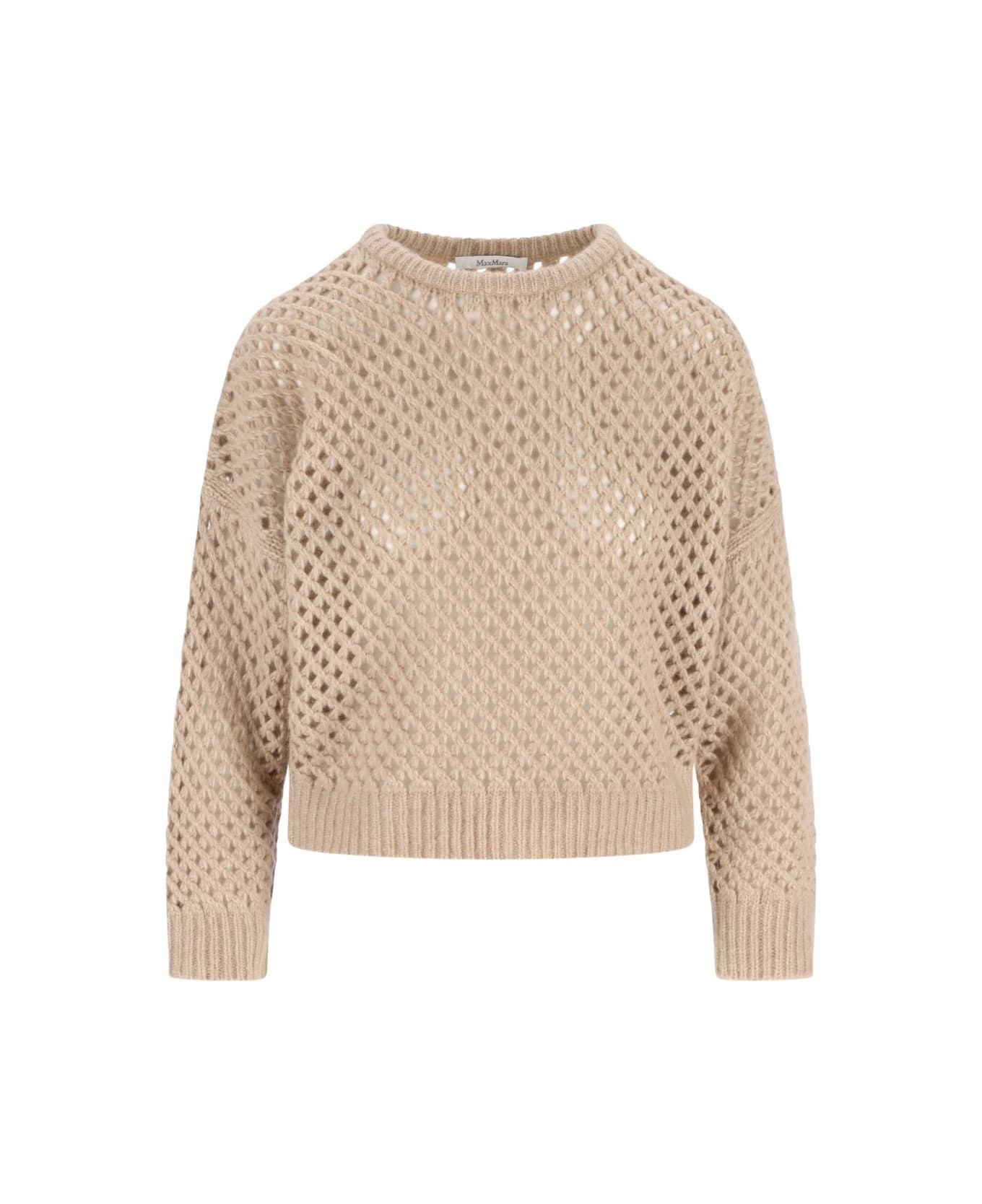 Max Mara Lattice-design Sweater - Beige