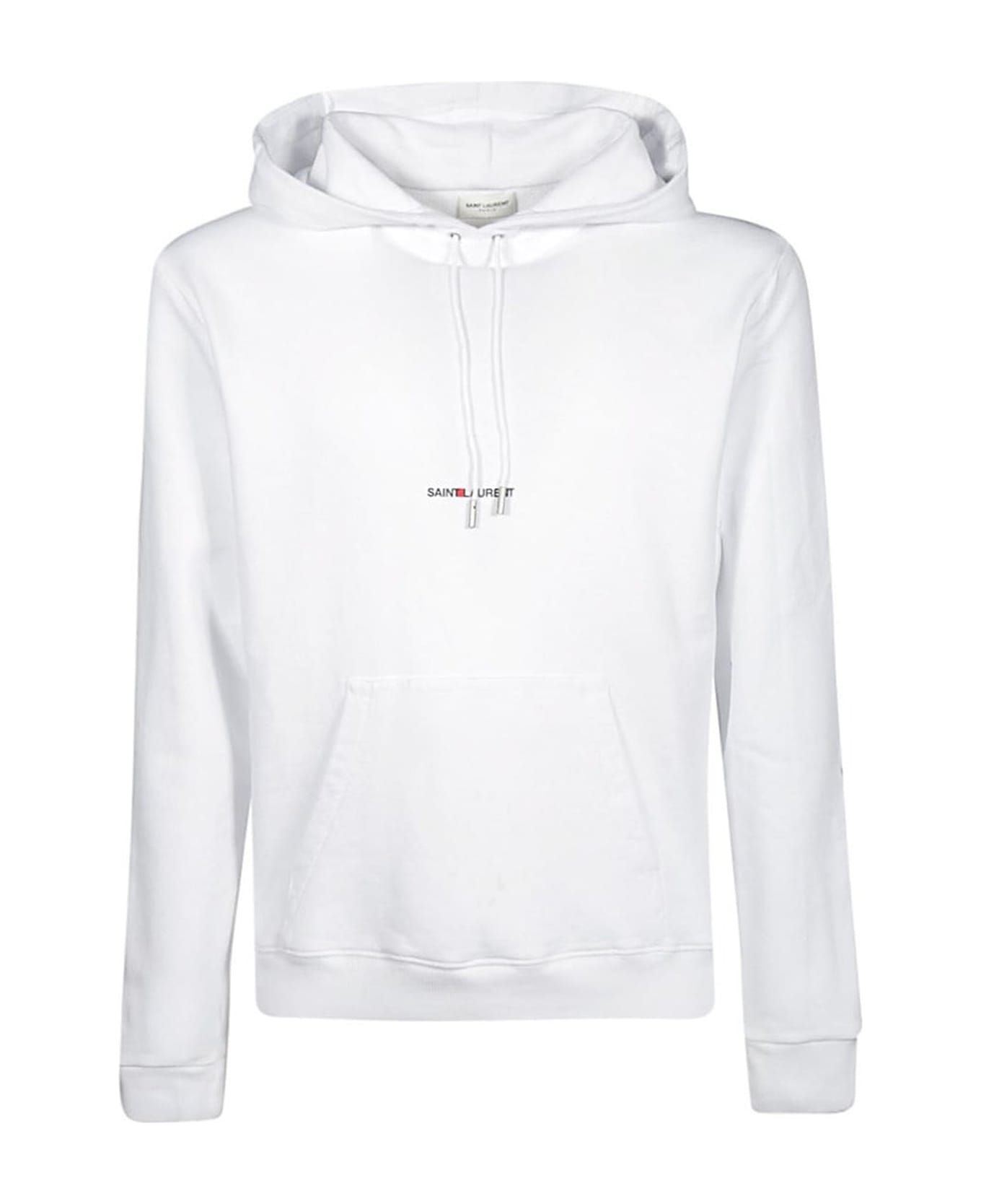 Saint Laurent Cotton Sweatshirt - White フリース