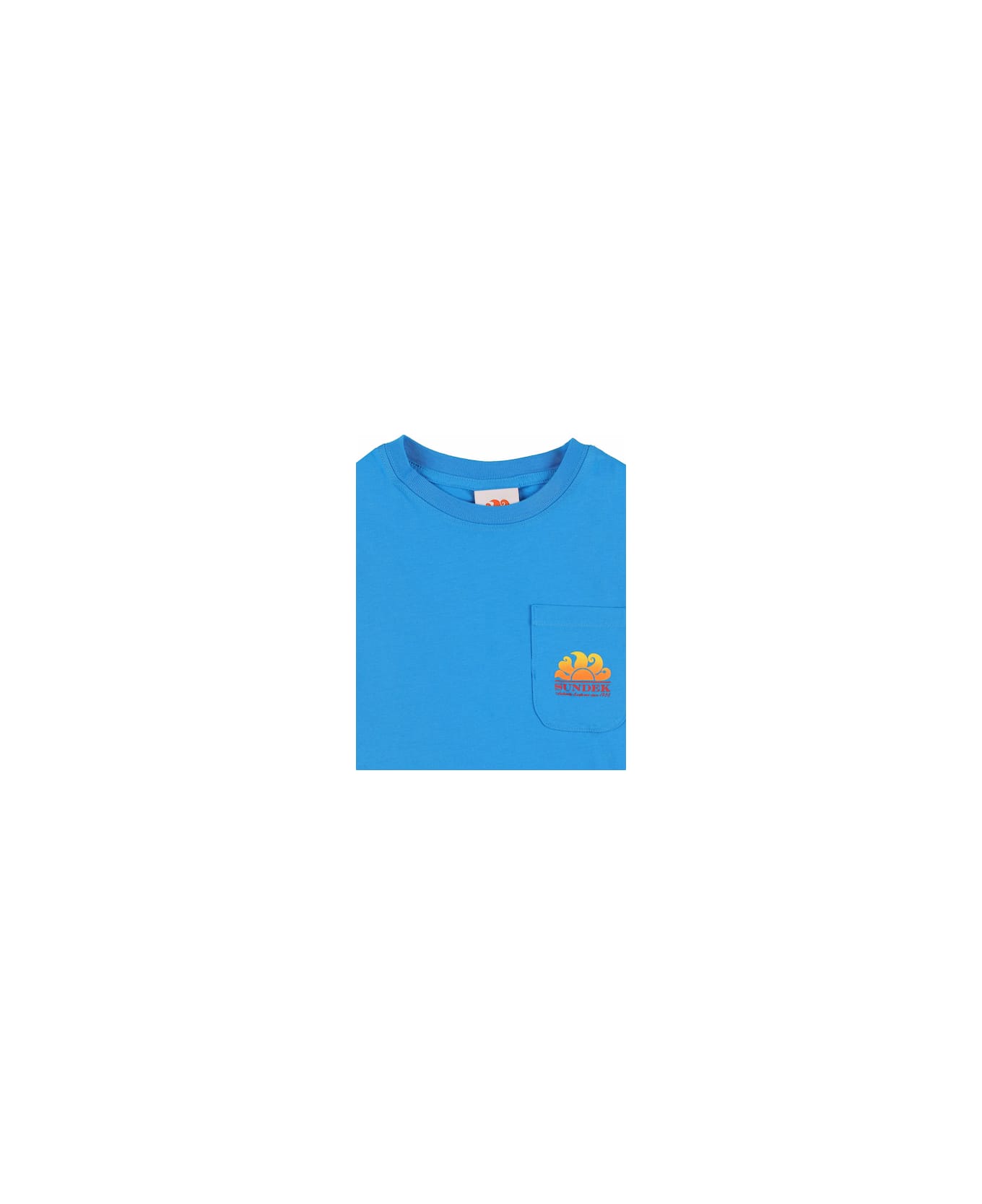 Sundek T-shirt With Print - Light blue