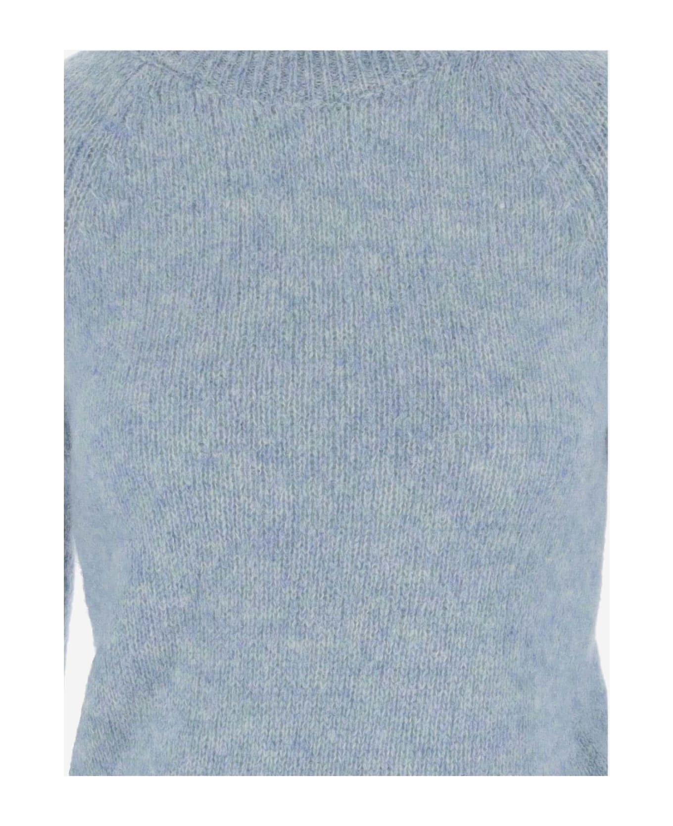 Dries Van Noten Wool-blend Jumper - Blue ニットウェア