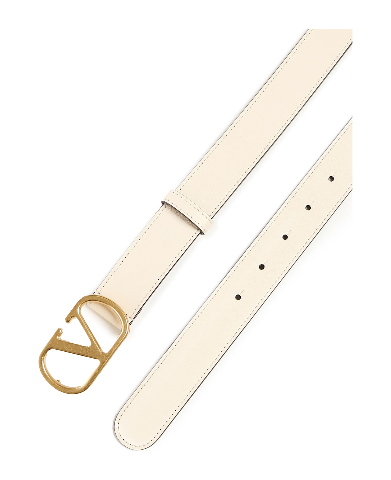 Valentino Garavani Vlogo Signature Belt - White