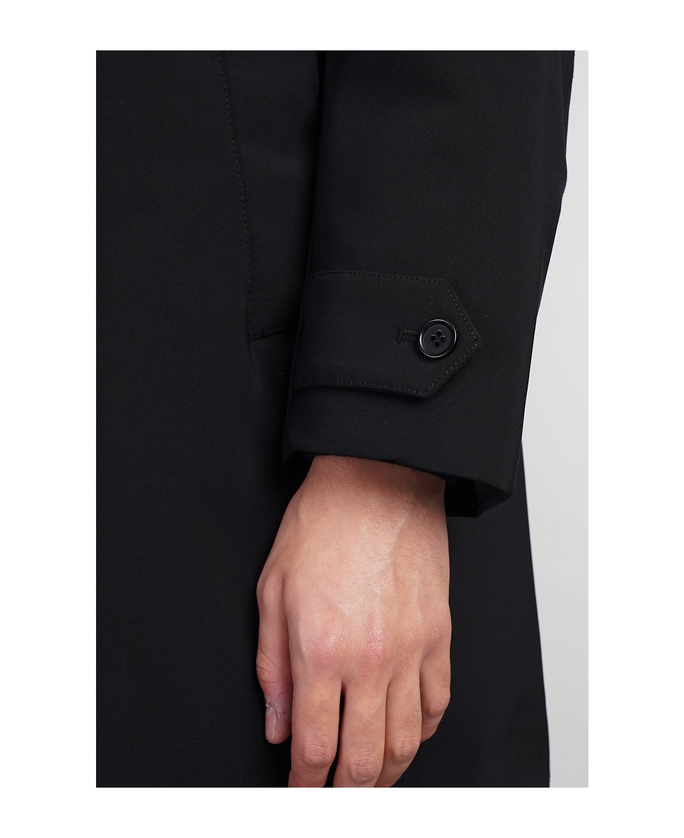 Aspesi Perfetto Coat In Black Polyester - Black