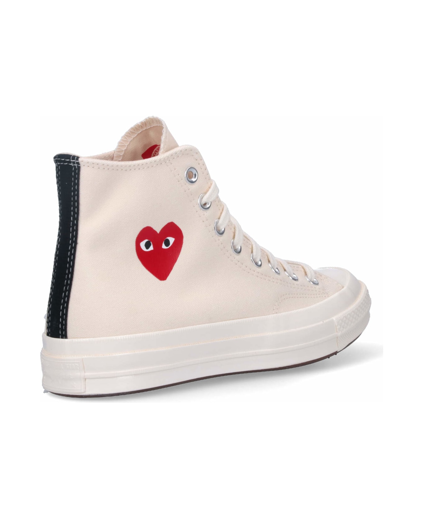 Comme des Garçons Play High Top "converse Chuck 70" Sneakers - Beige