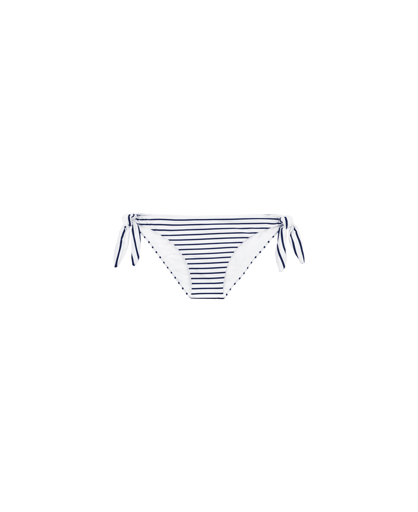 MC2 Saint Barth Woman Swim Briefs With Striped Print - BLUE