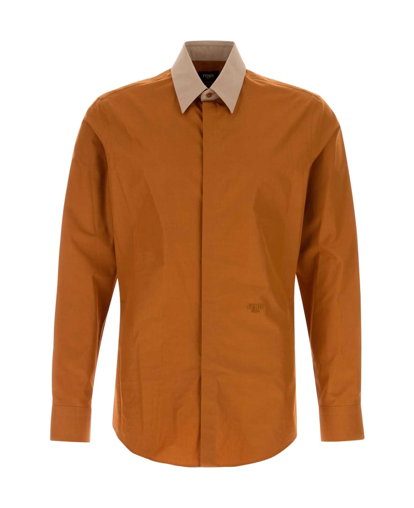Fendi Orange Poplin Shirt - CINNAMON