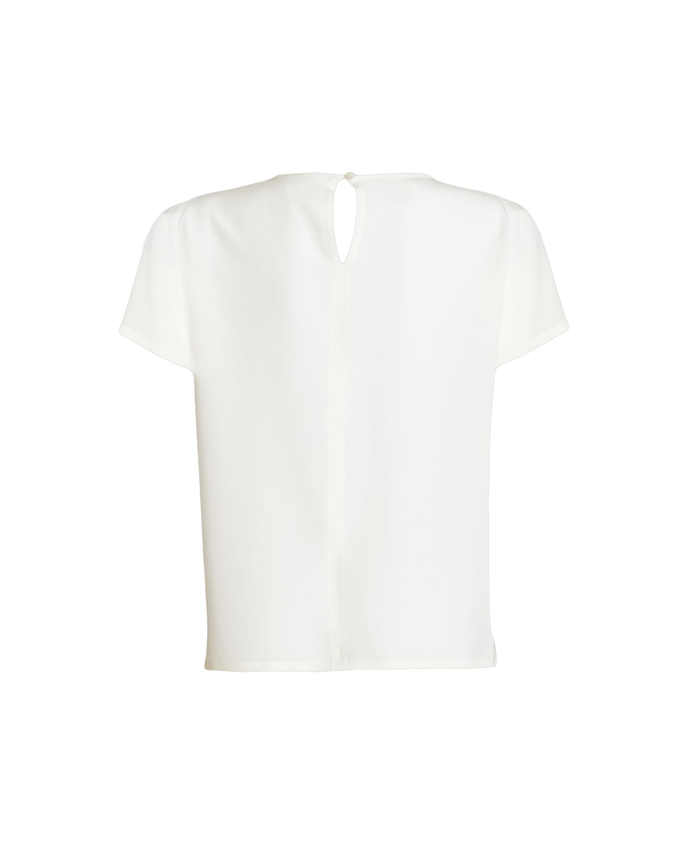 Etro White Silk Short Sleeve Top - Bianco
