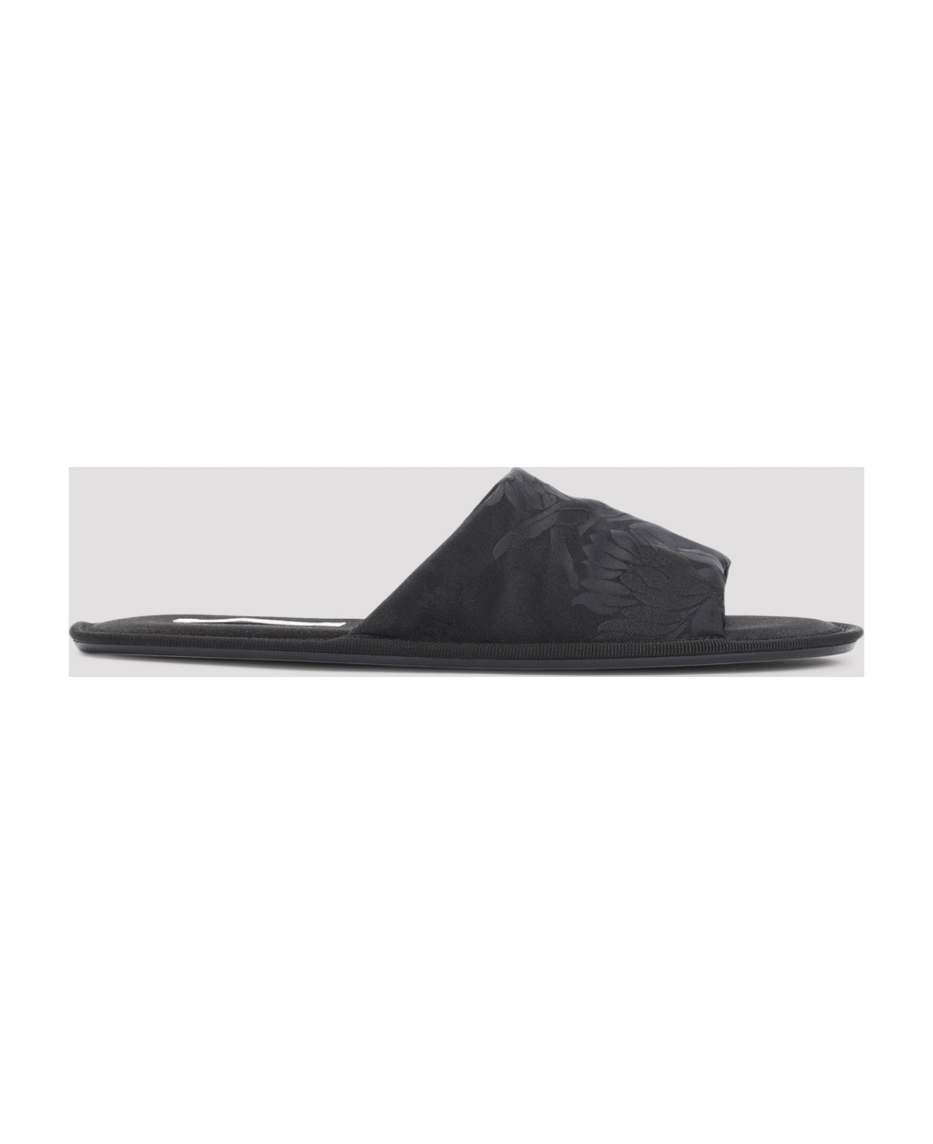 The Row Frances Open Toe Slippers - Blk Black