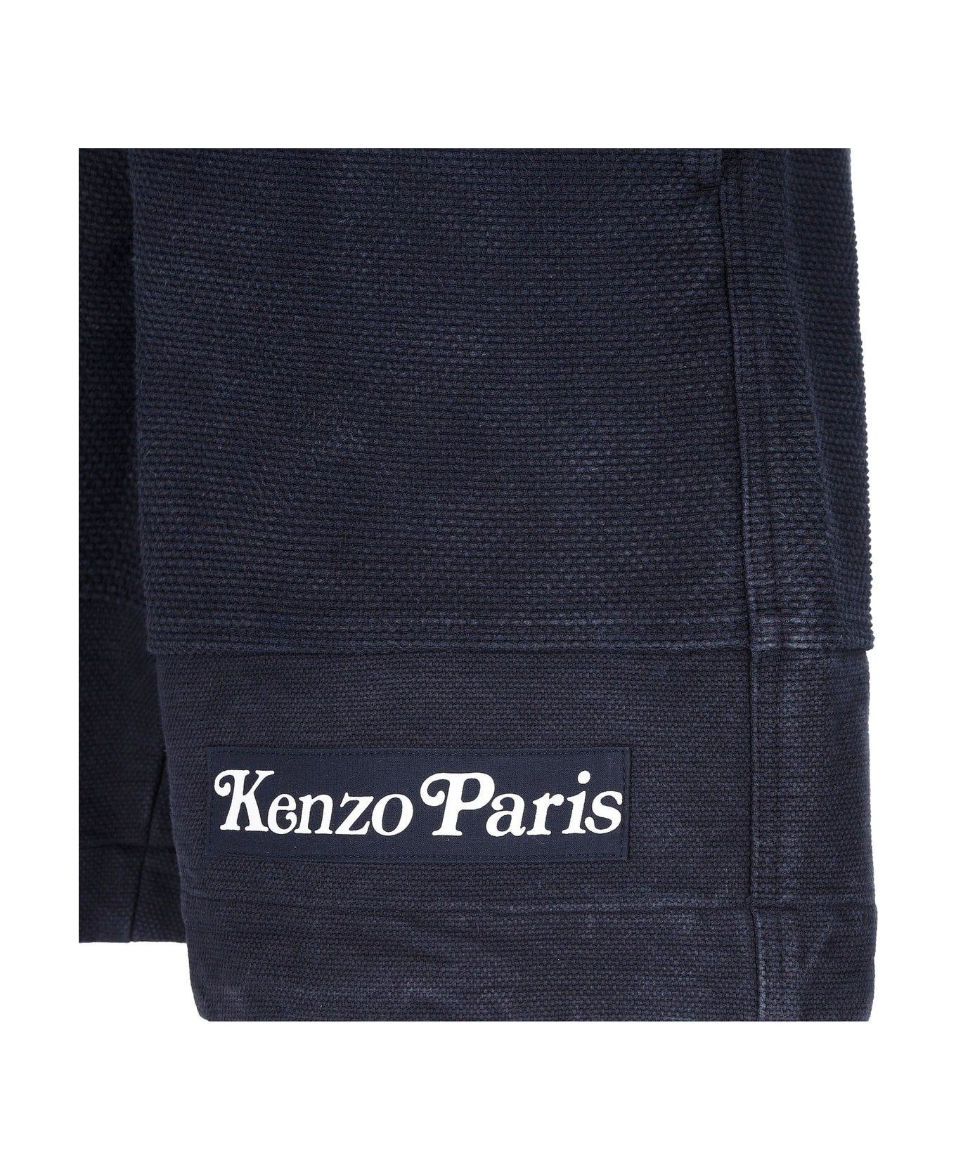 Kenzo Logo Printed Tied-waist Shorts