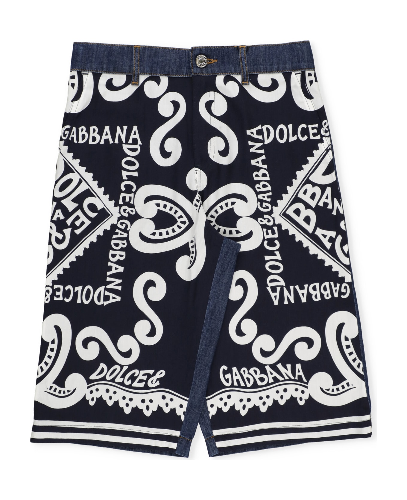 Dolce & Gabbana Cotton Pants - Blue ボトムス