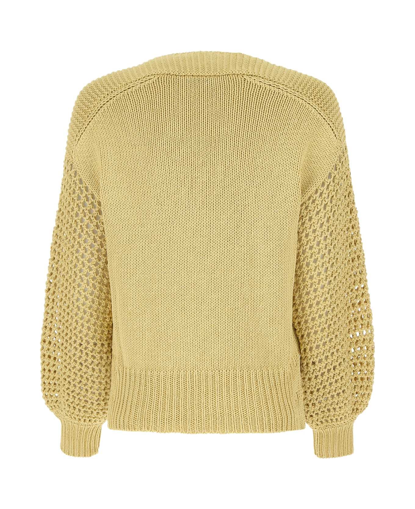 Agnona Mustard Silk Blend Oversize Sweater - G11