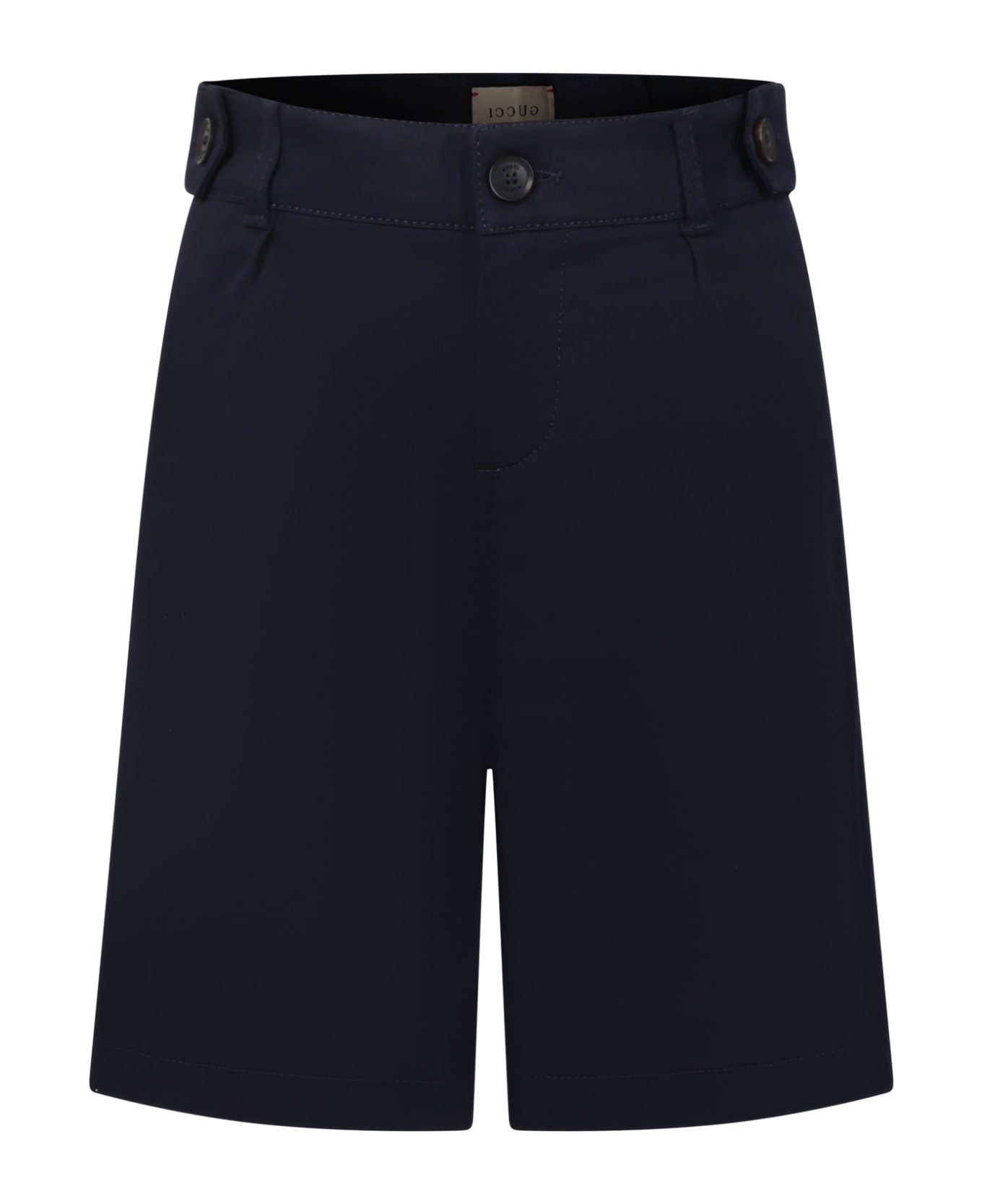 Gucci Blue Shorts For Boy With Double G - Blue