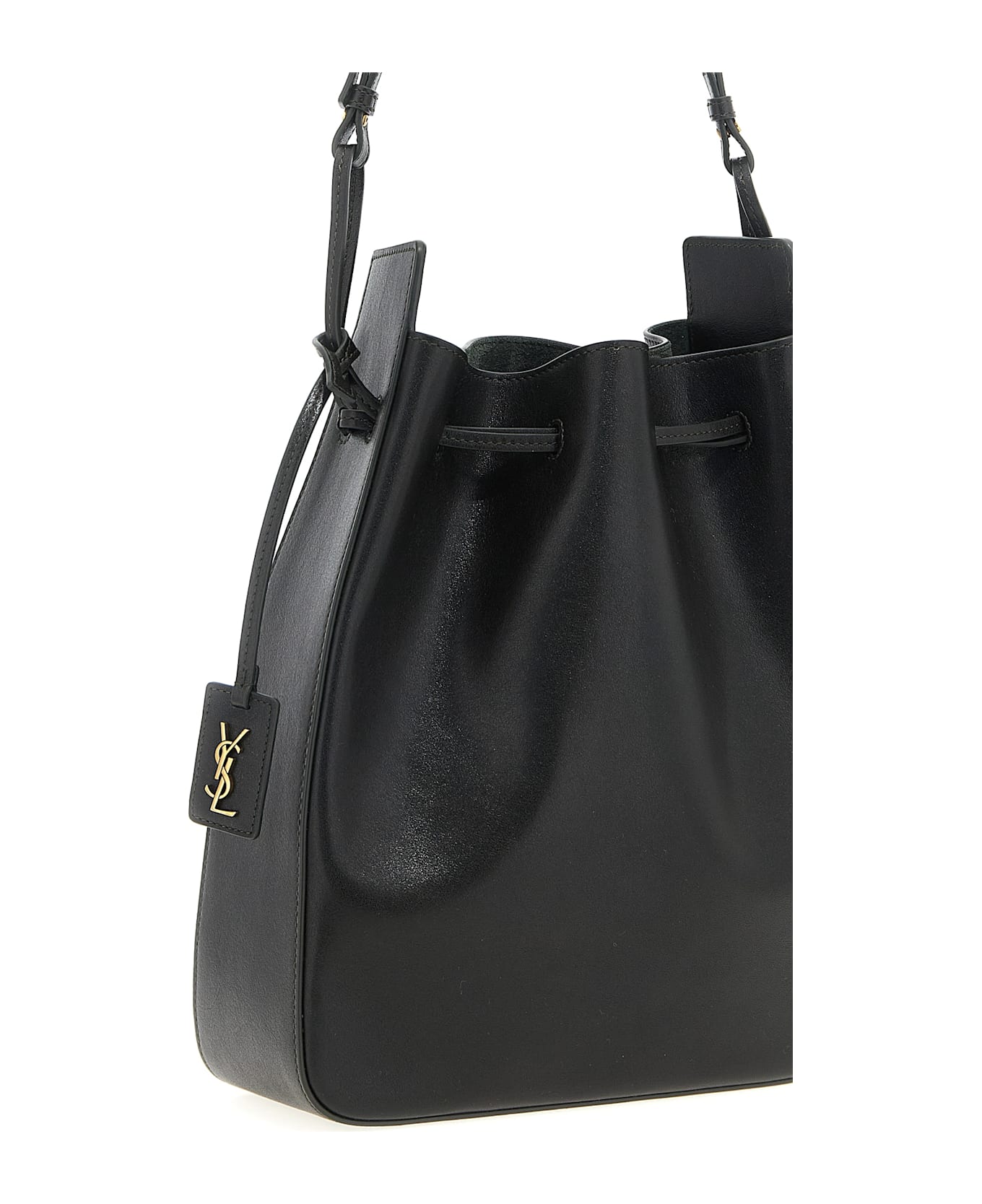 Large Leather Bucket Bag - Thumbnail 4
