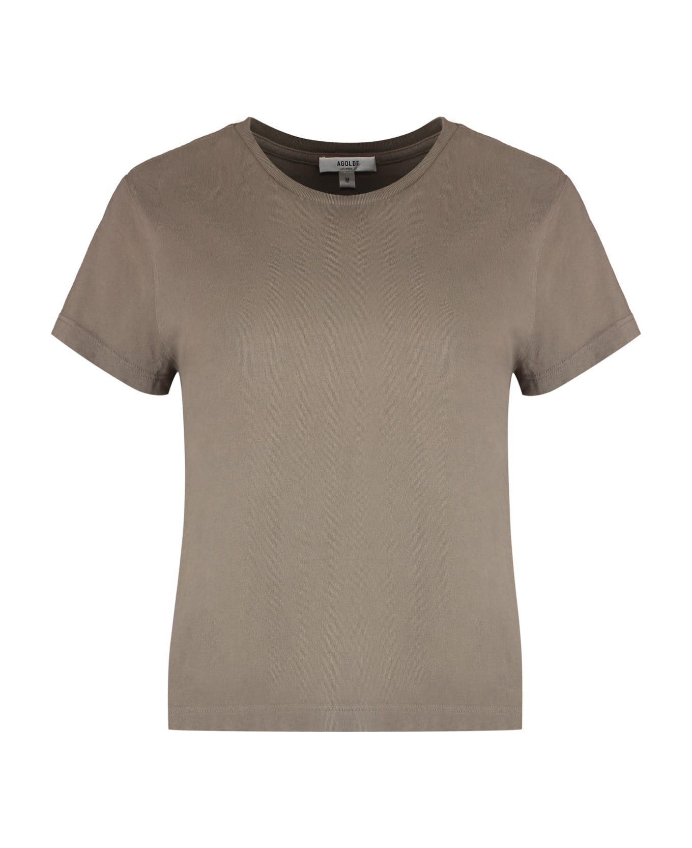 AGOLDE Cotton Crew-neck T-shirt - taupe