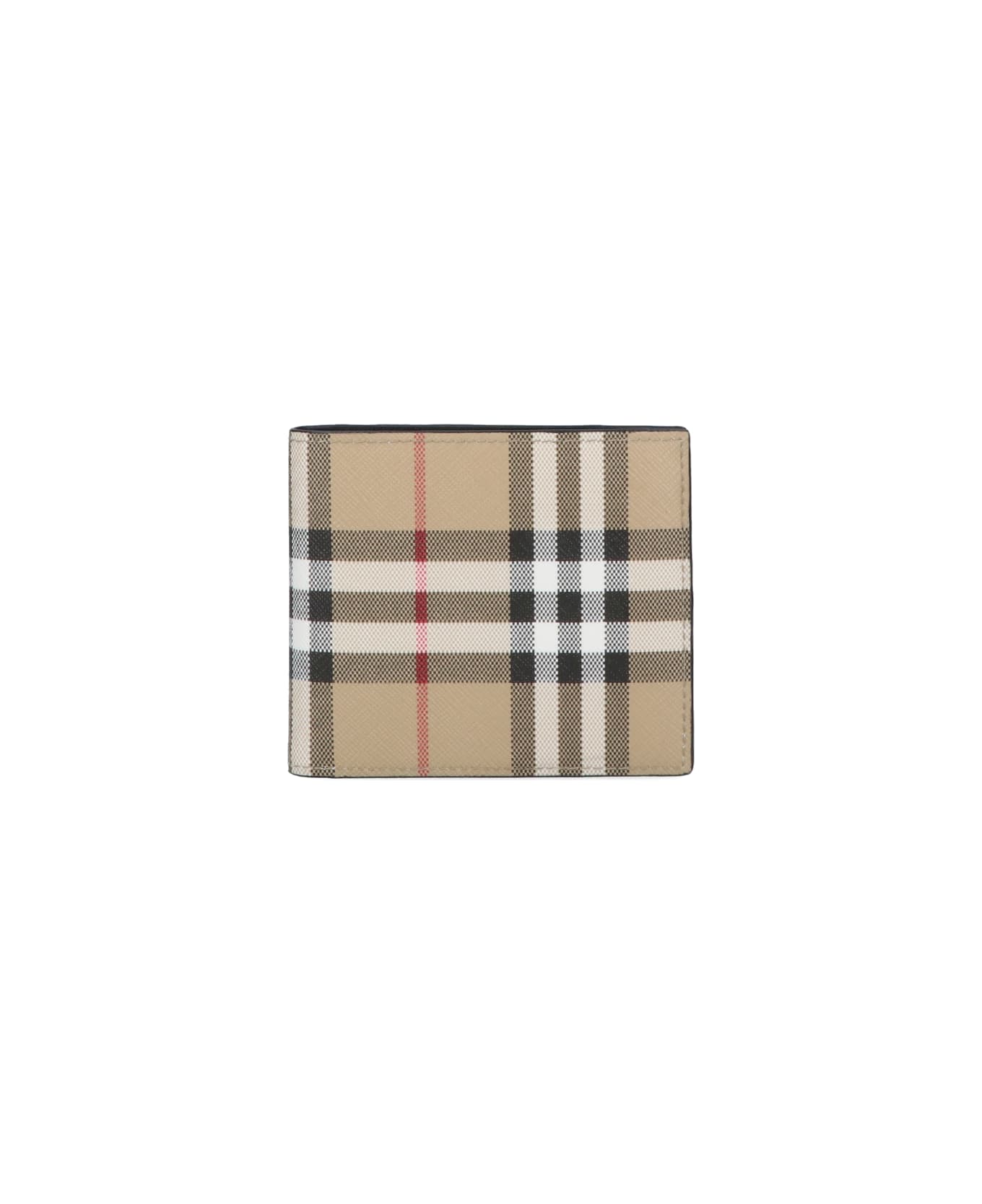 Burberry Printed E-canvas Wallet - Beige
