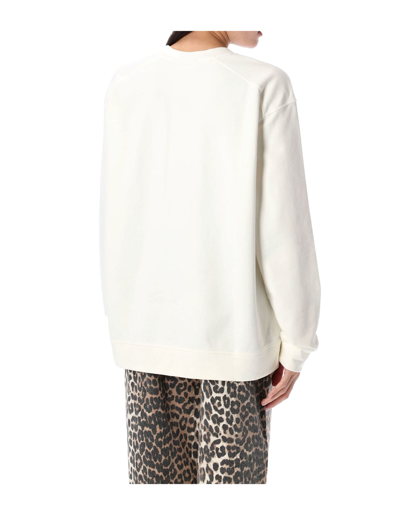 Ganni Cats Sweatshirt - EGRET
