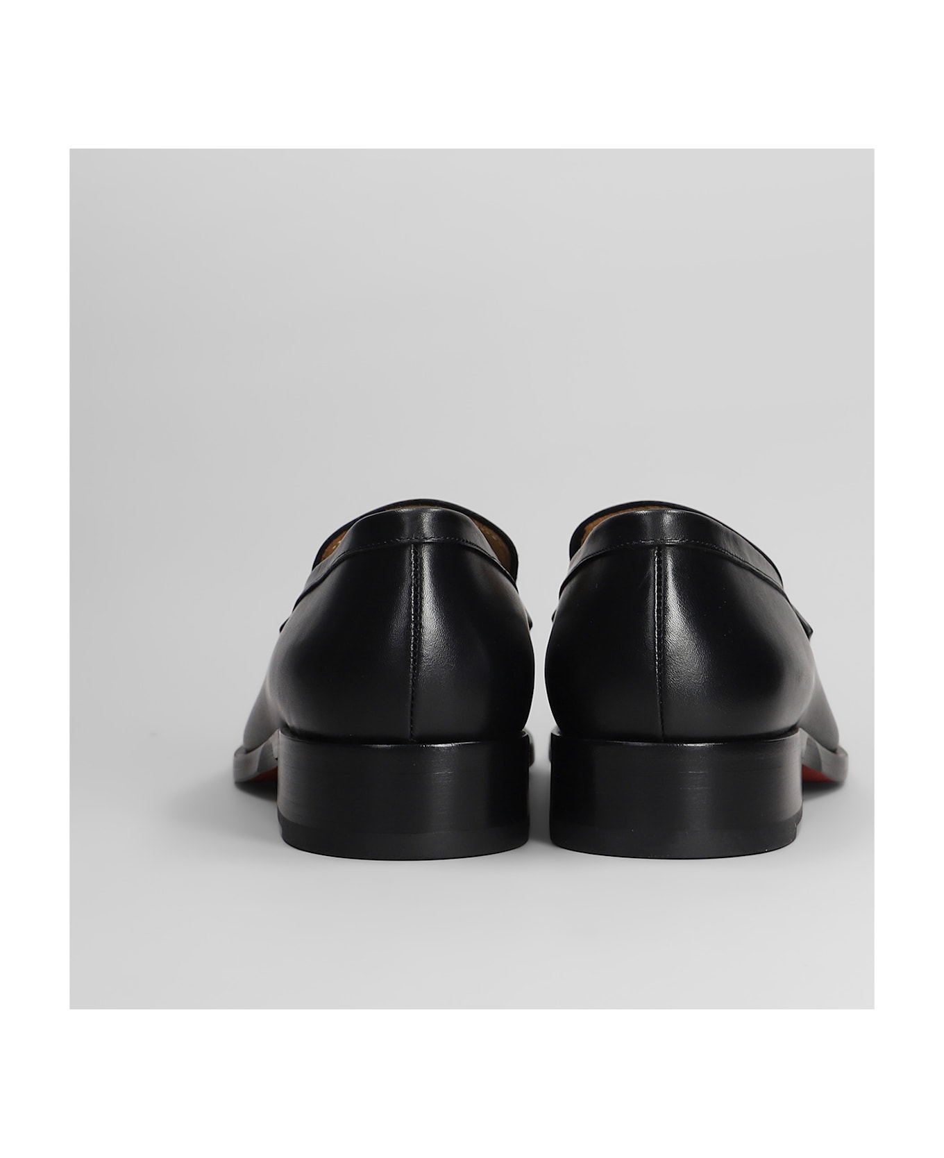 Christian Louboutin Chambelimoc Loafers In Black Leather - black