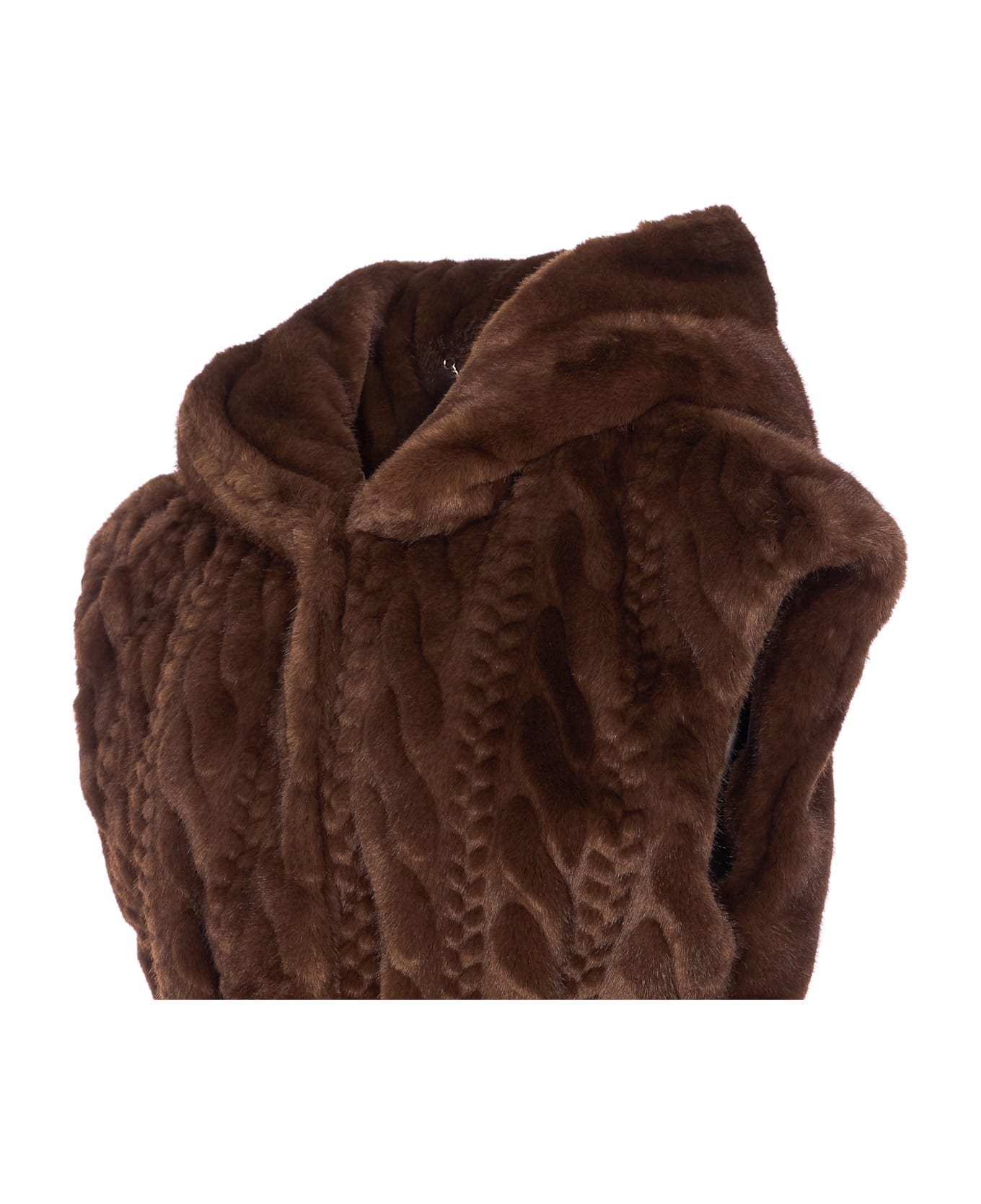 Liu-Jo Faux Fur Vest - Brown