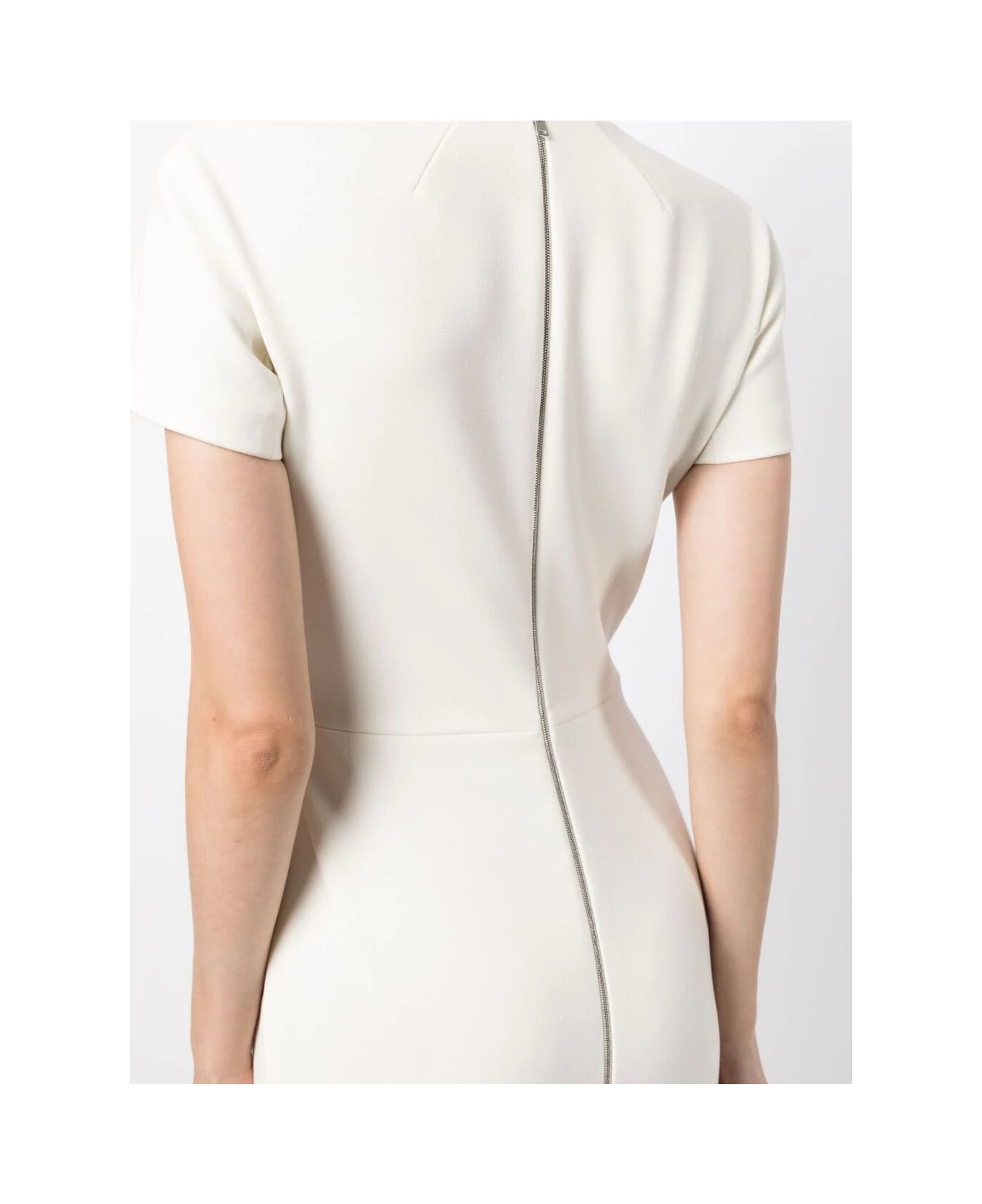 Victoria Beckham T Shirt Fitted Dress - Ivory ワンピース＆ドレス