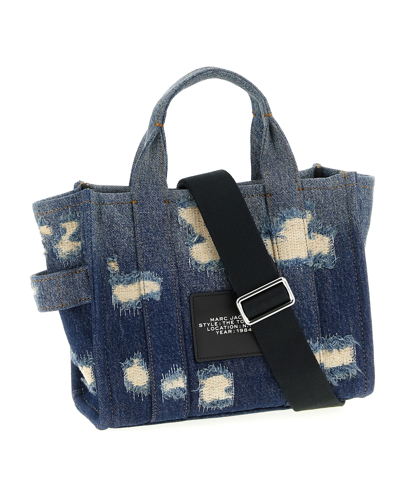 Marc Jacobs 
the Rip And Repair Denim Small Tote
 Shopping Bag - Blue