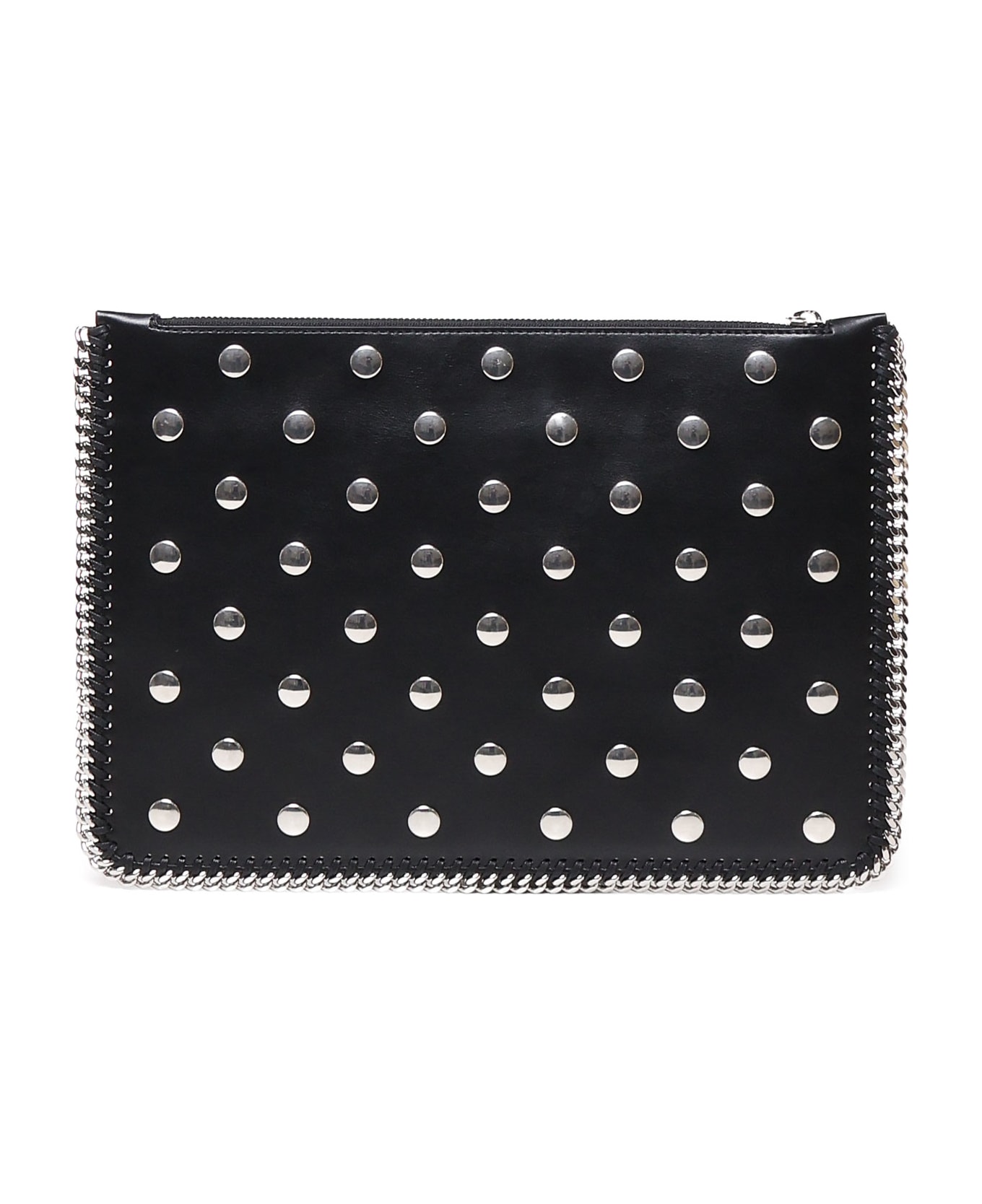 Stella McCartney Falabella Studded Zippered Pouch Bag - Black