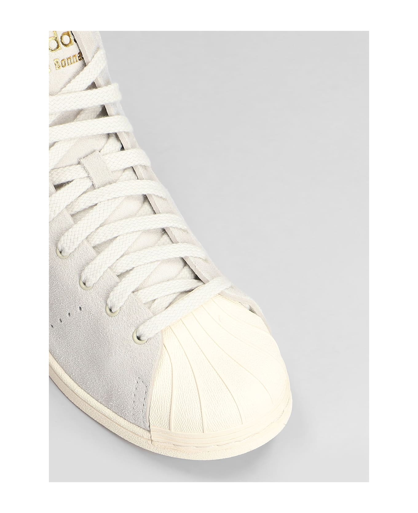 Adidas Originals by Wales Bonner Superstar Hi Sneakers In Grey Suede - SUPPLICOLCREAMWHTGOLDMET スニーカー