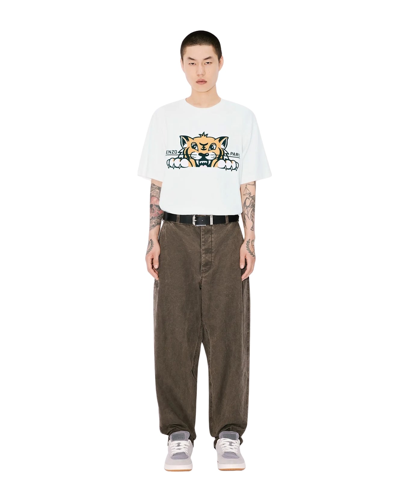 Kenzo Happy Tiger Embroid - Off White
