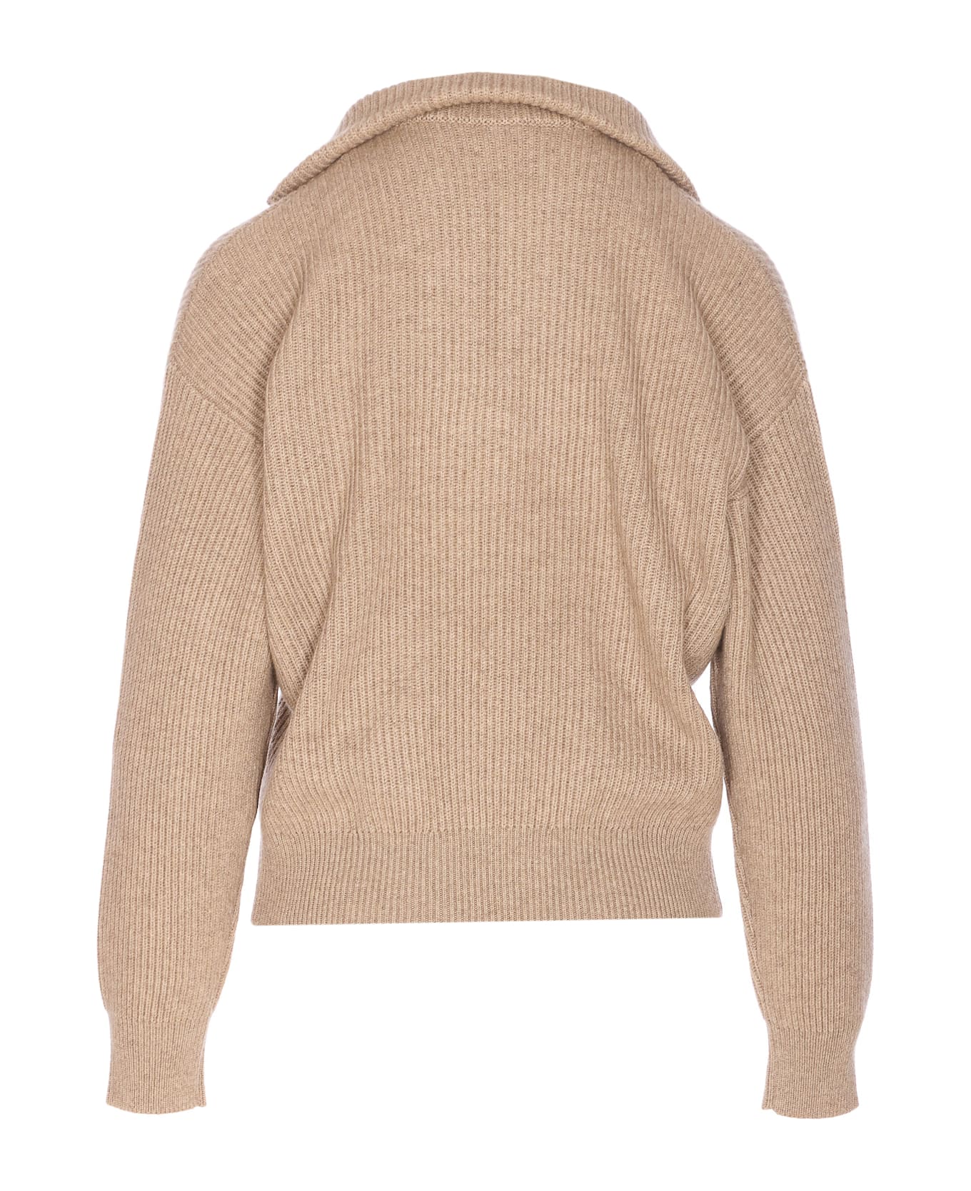 Brunello Cucinelli Sweater With Monile Detail - Beige