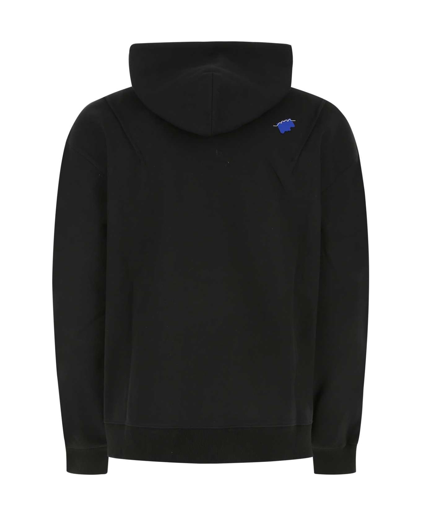 Ader Error Black Cotton Blend Oversize Sweatshirt - BLACK