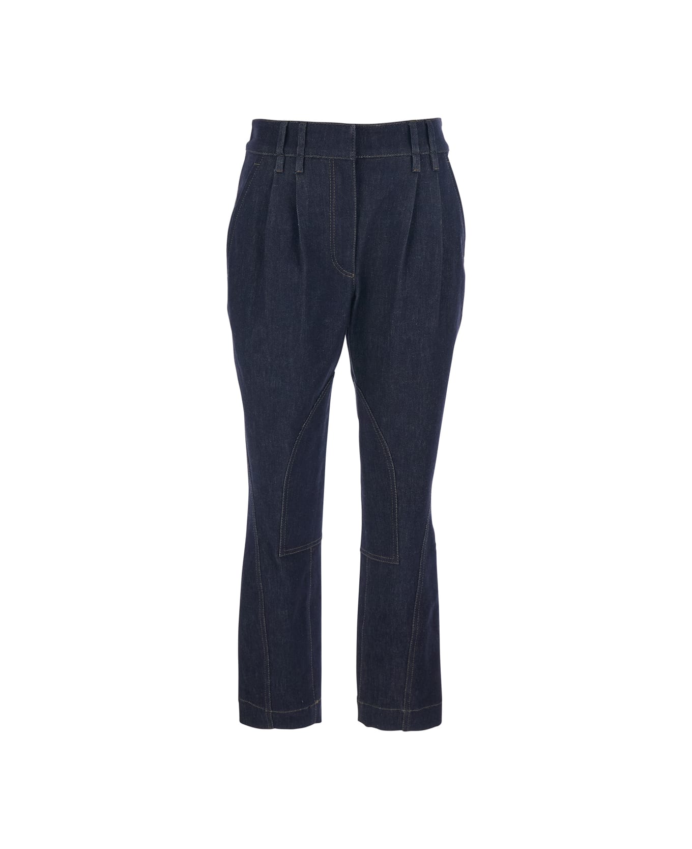Brunello Cucinelli Pantalone Donna In Denim - Blu