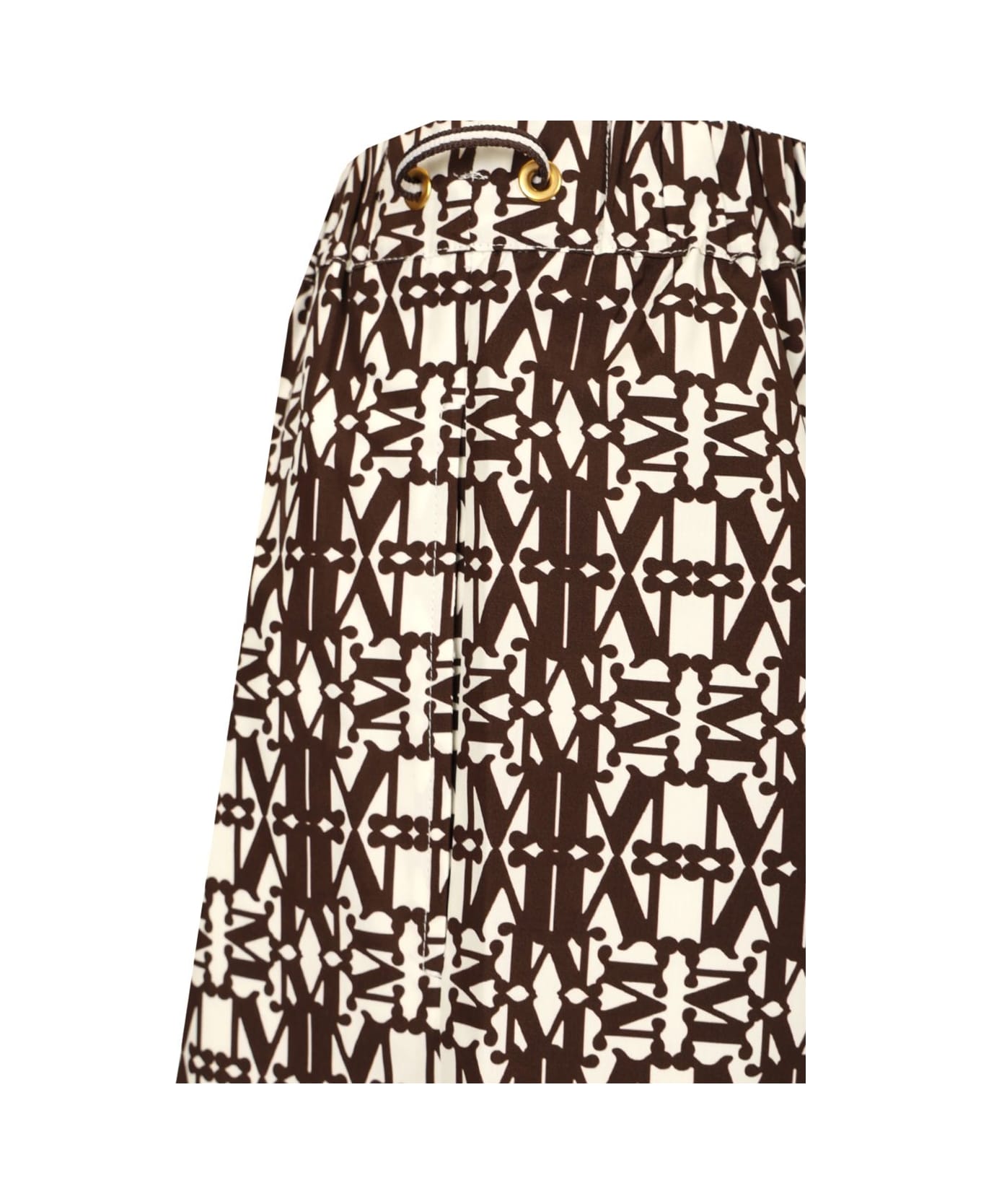 Max Mara Printed Poplin Shorts - Brown