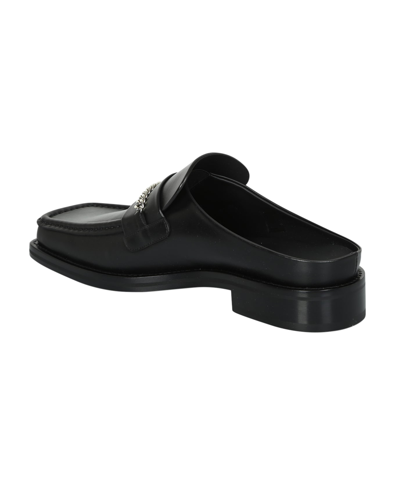Martine Rose Chain-embellished Slip-on Loafers - Black
