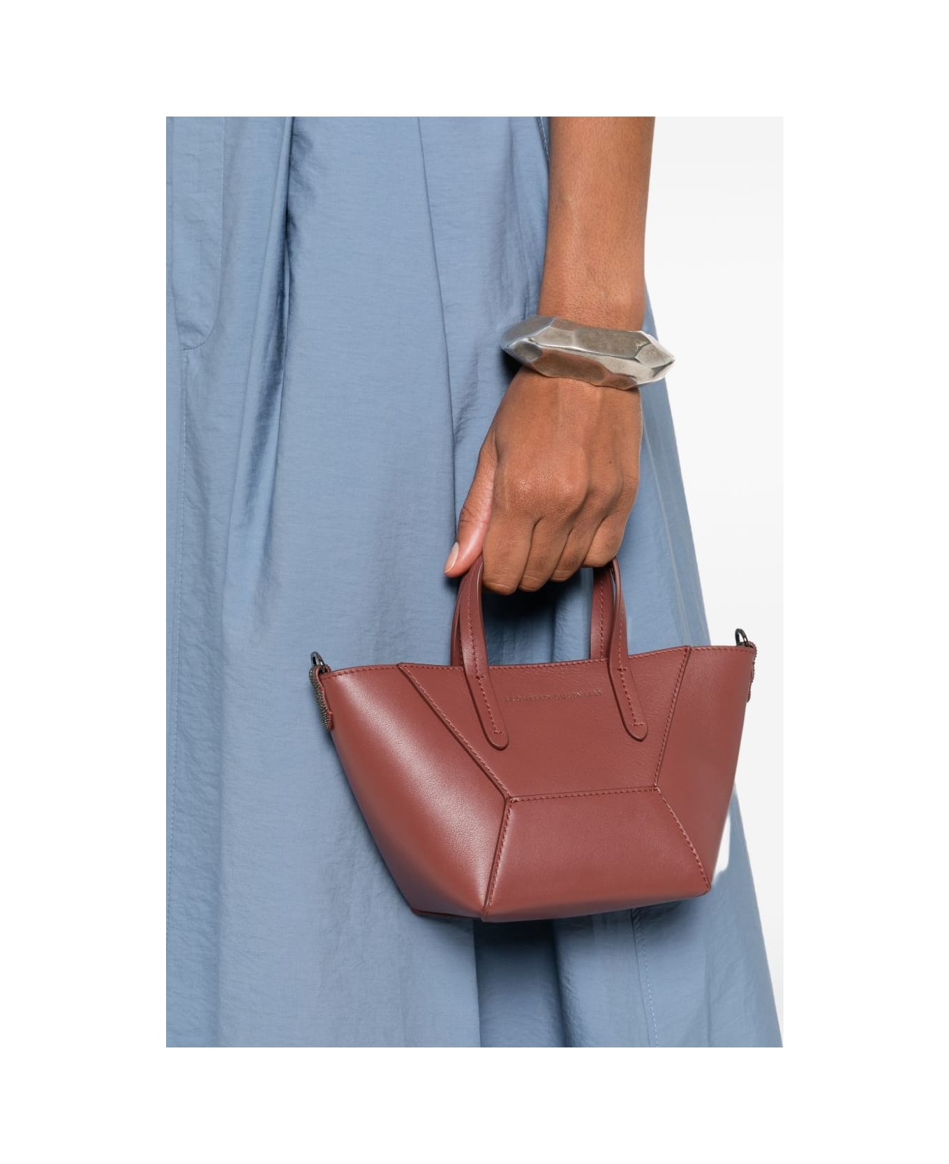 Brunello Cucinelli Leather Tote Bag - Red