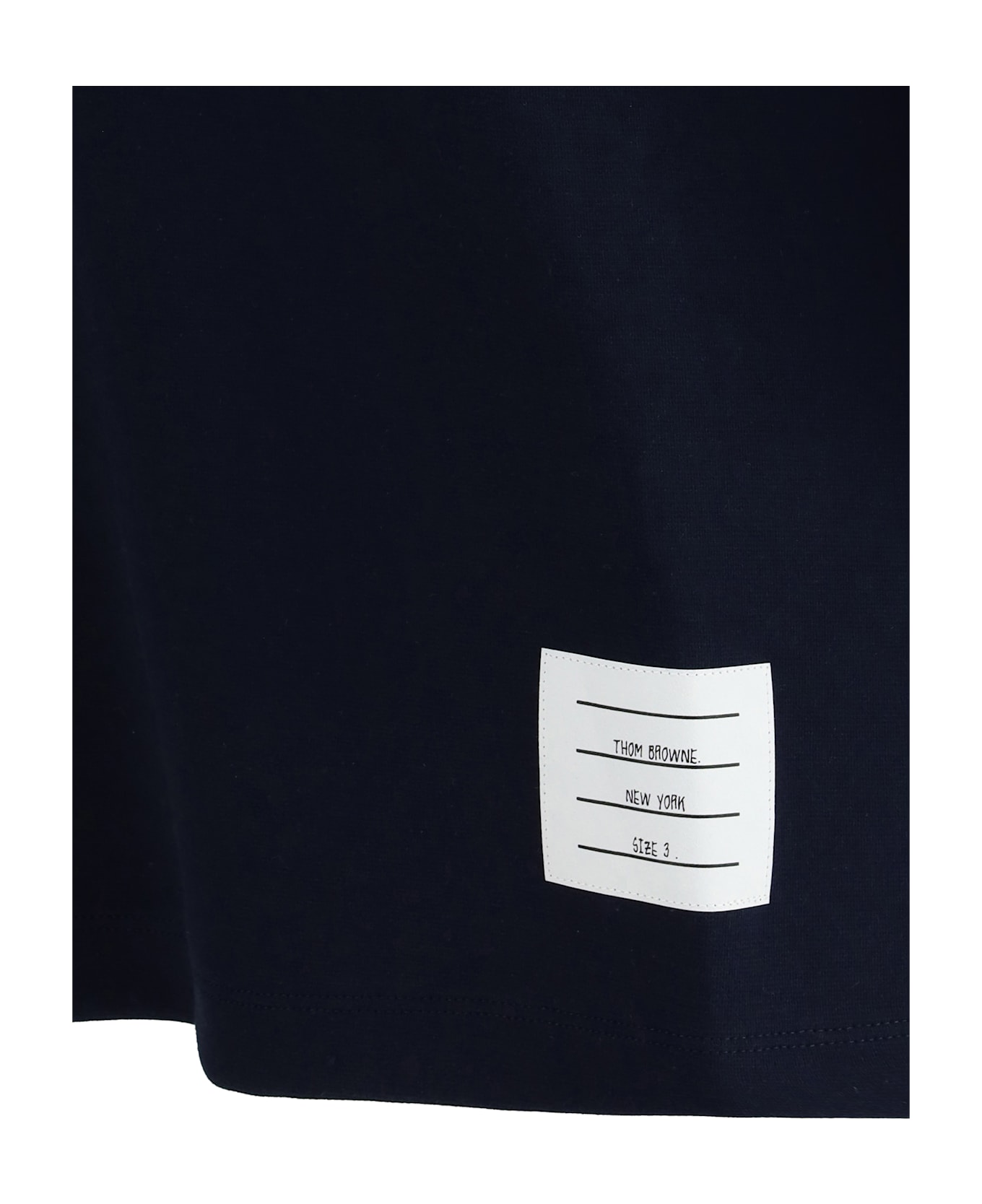 Thom Browne 'mini Collar' Navy Cotton T-shirt - Navy