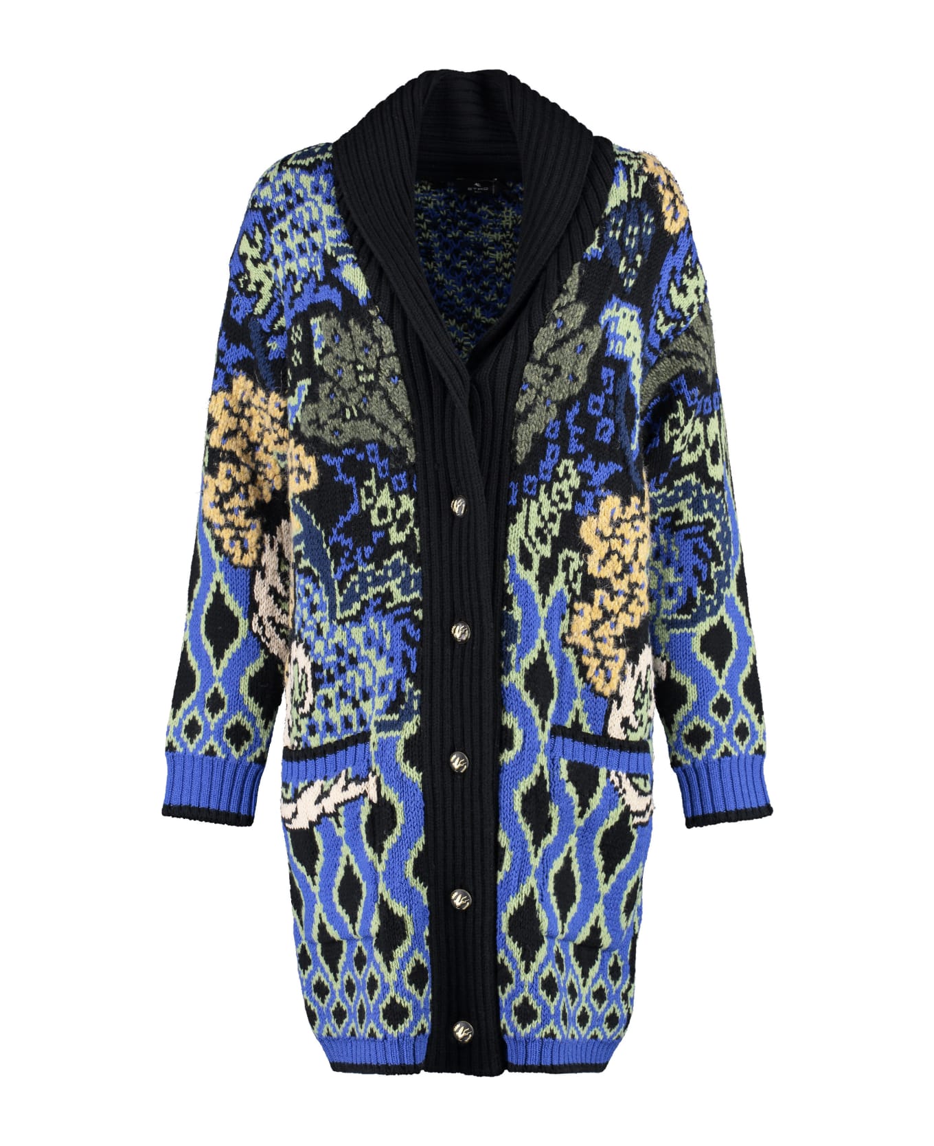 Etro Jacquard Knit Coat - Multicolor