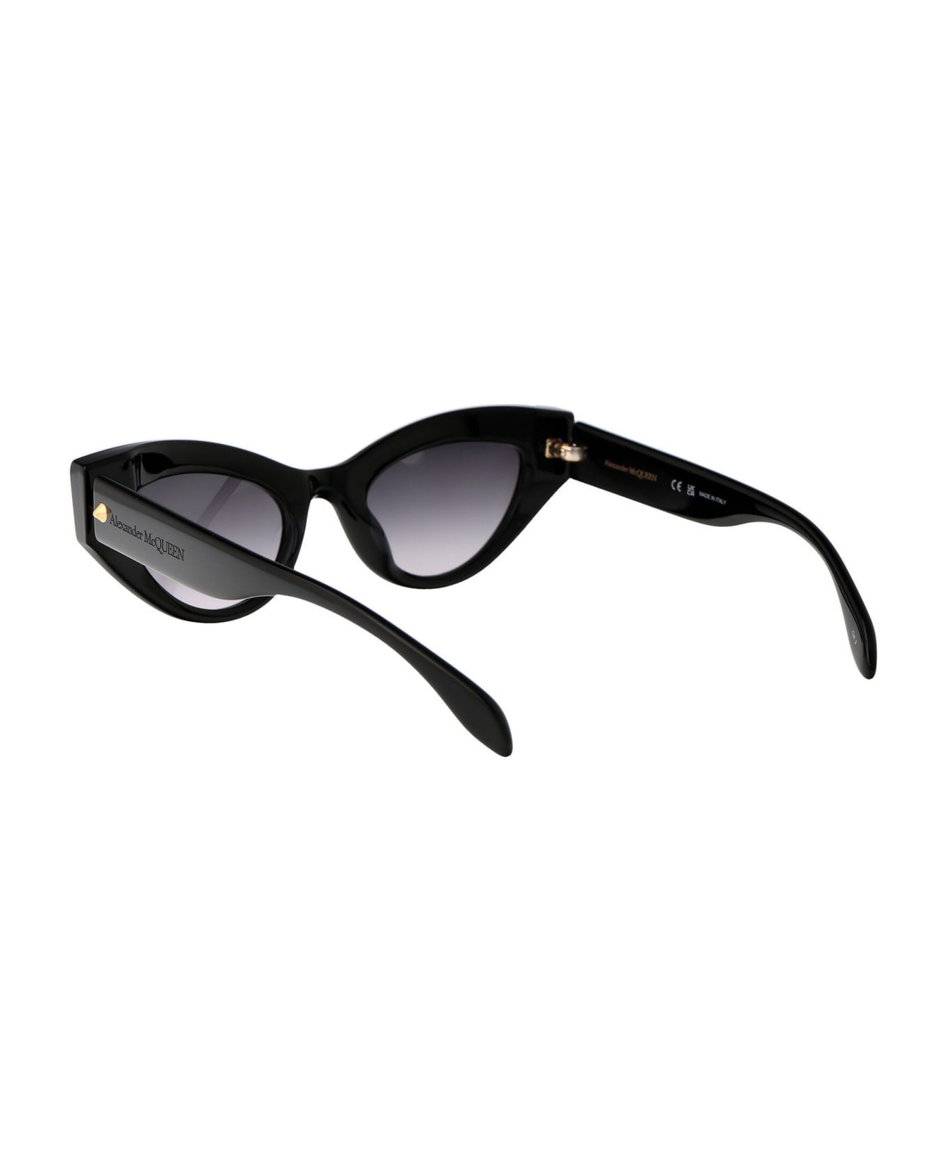 Alexander McQueen Eyewear Am0407s Sunglasses - 001 BLACK BLACK GREY