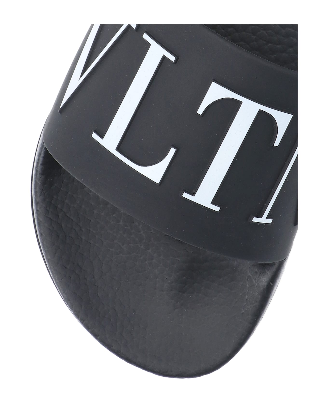 Valentino Garavani "vltn" Slide Sandals - Black  