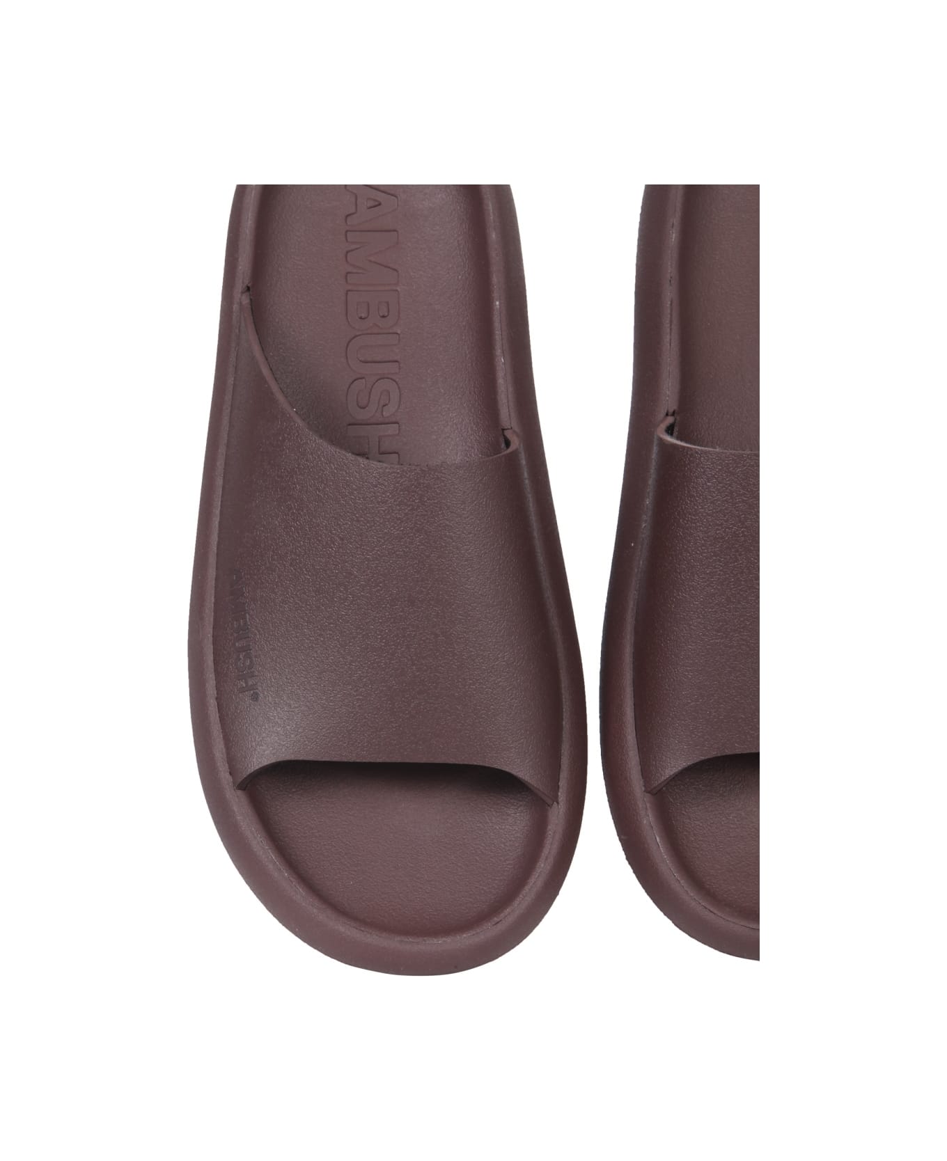 AMBUSH Rubber Slide Sandals - BROWN