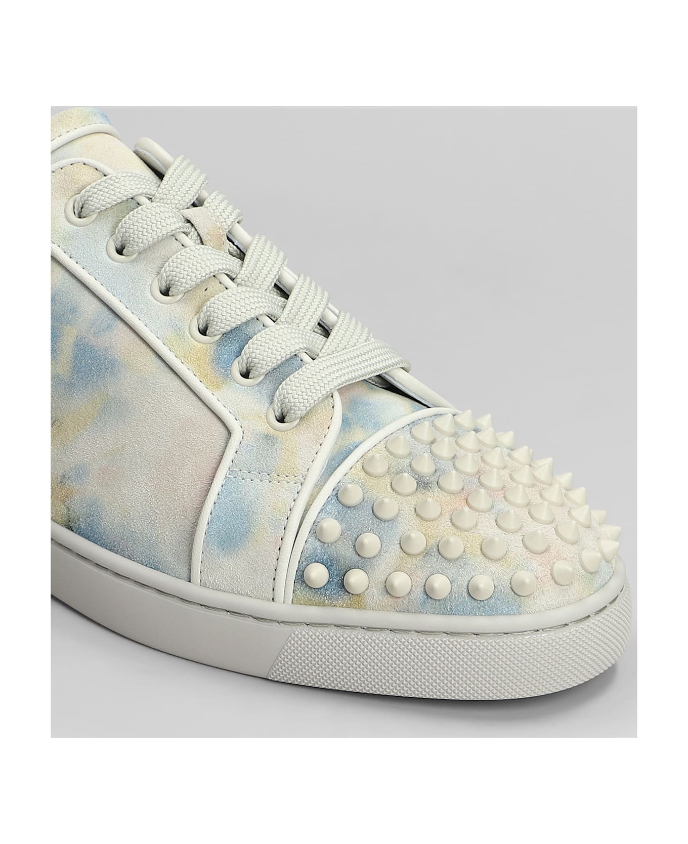 Louis Junior Spikes Sneakers In Multicolor Suede