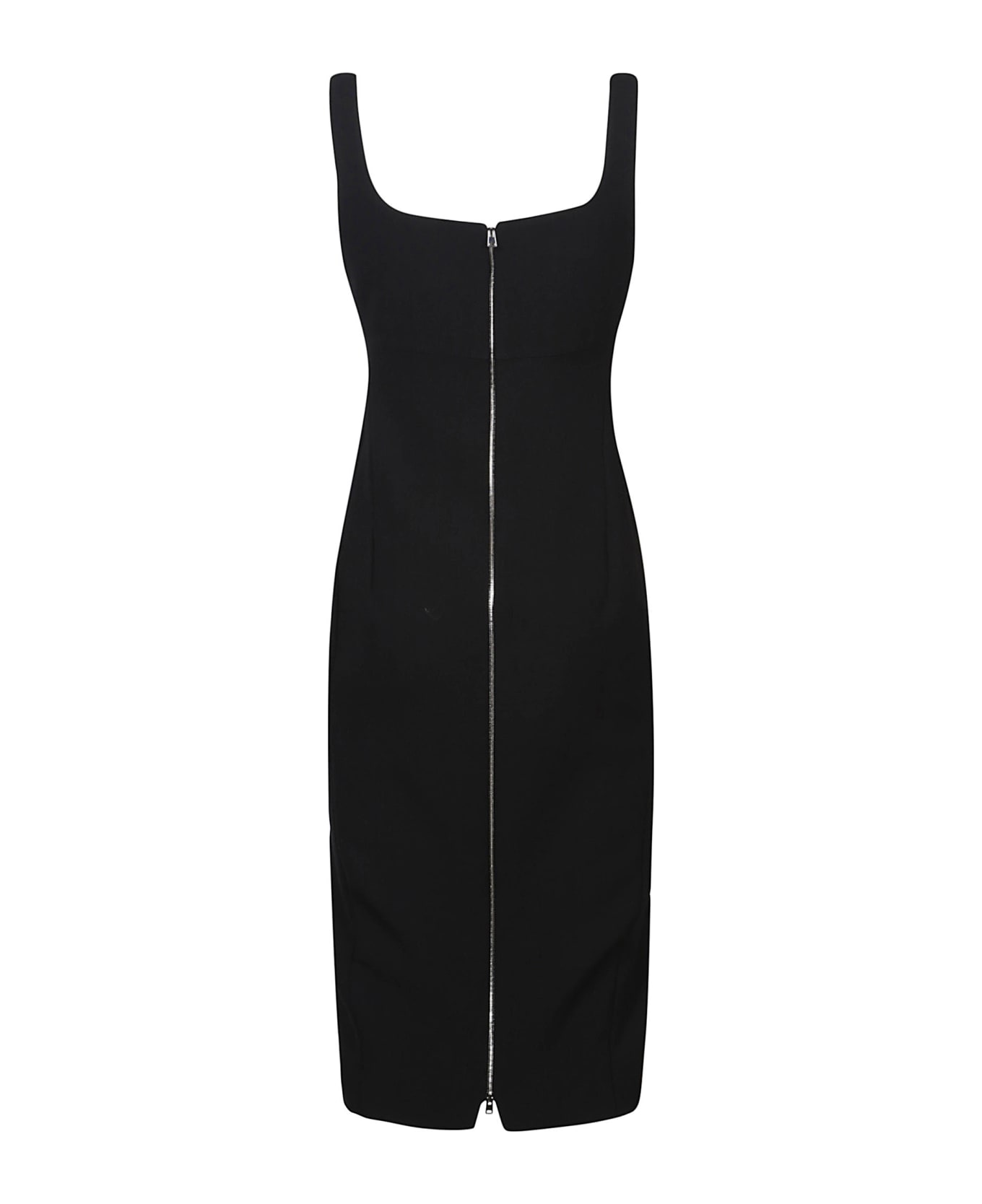 Victoria Beckham Sleeveless Fitted T-shirt Dress - Black