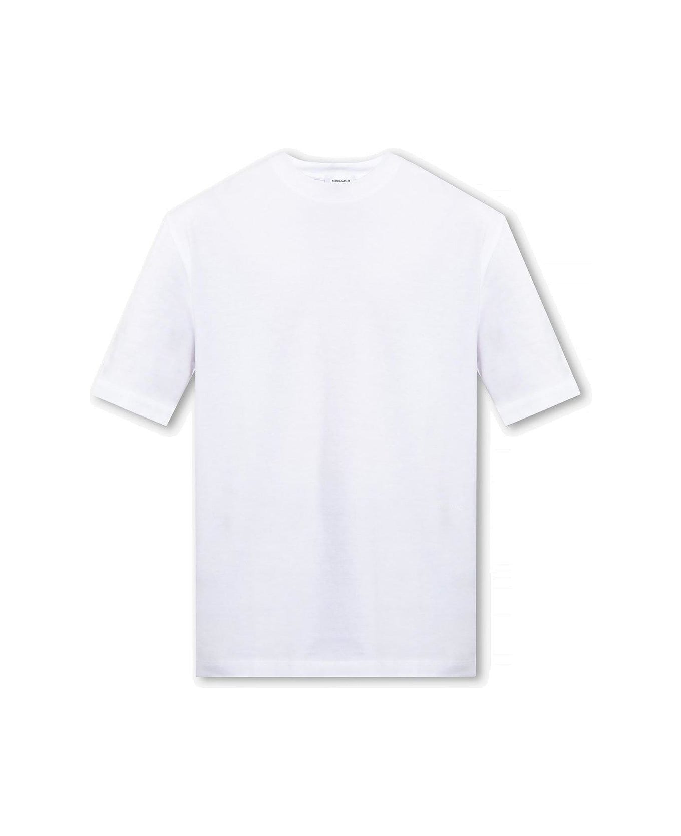 Ferragamo Short-sleeved Crewneck T-shirt - White シャツ