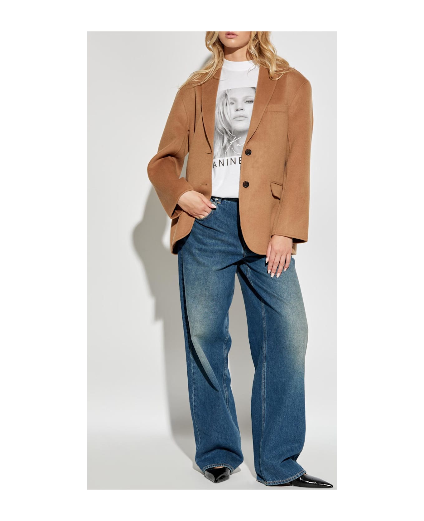 Anine Bing Wool Blazer - camel cashm.blend