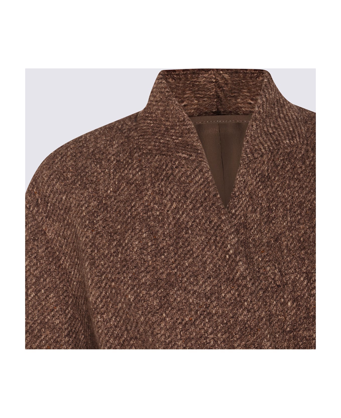 Brunello Cucinelli Brown Wool Coat - Brown